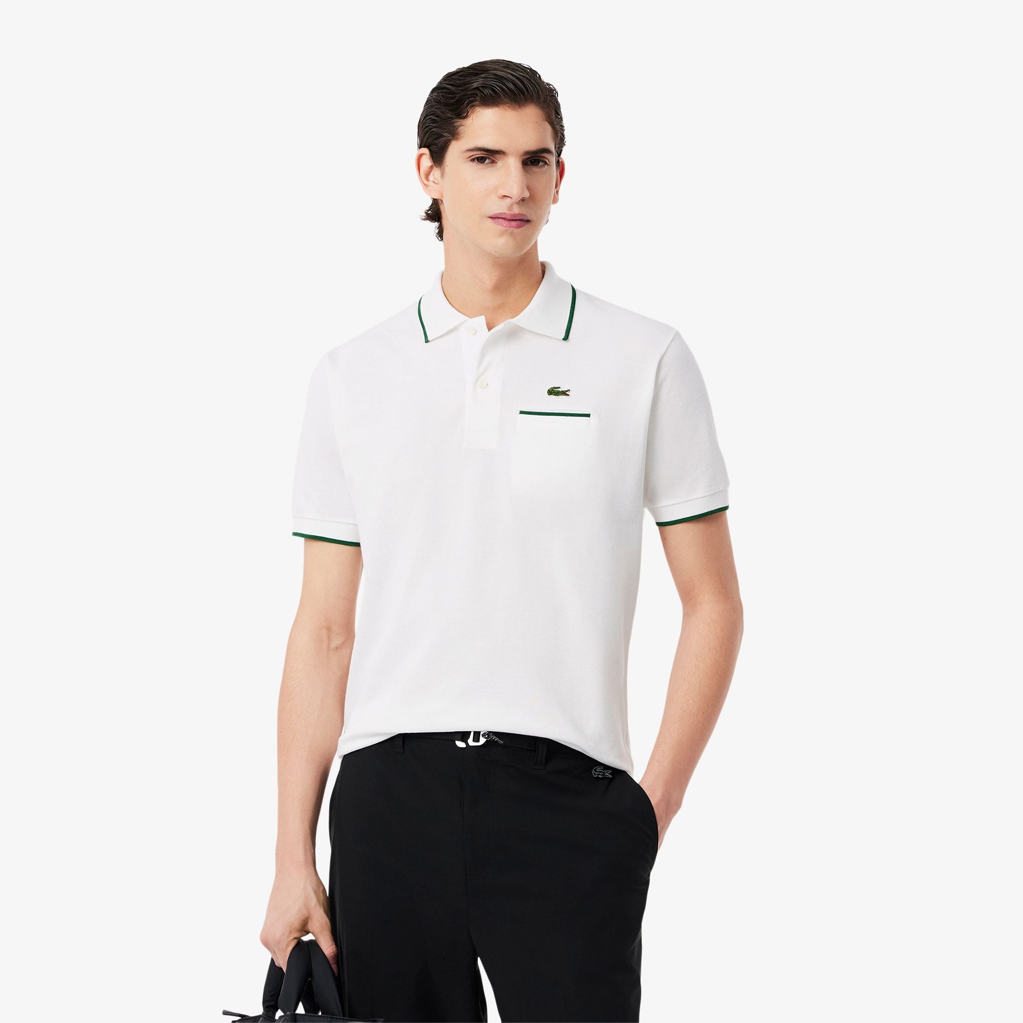Áo Polo Lacoste Nam L.12.12 Dáng Cổ Điển Có Túi Nổi Bật