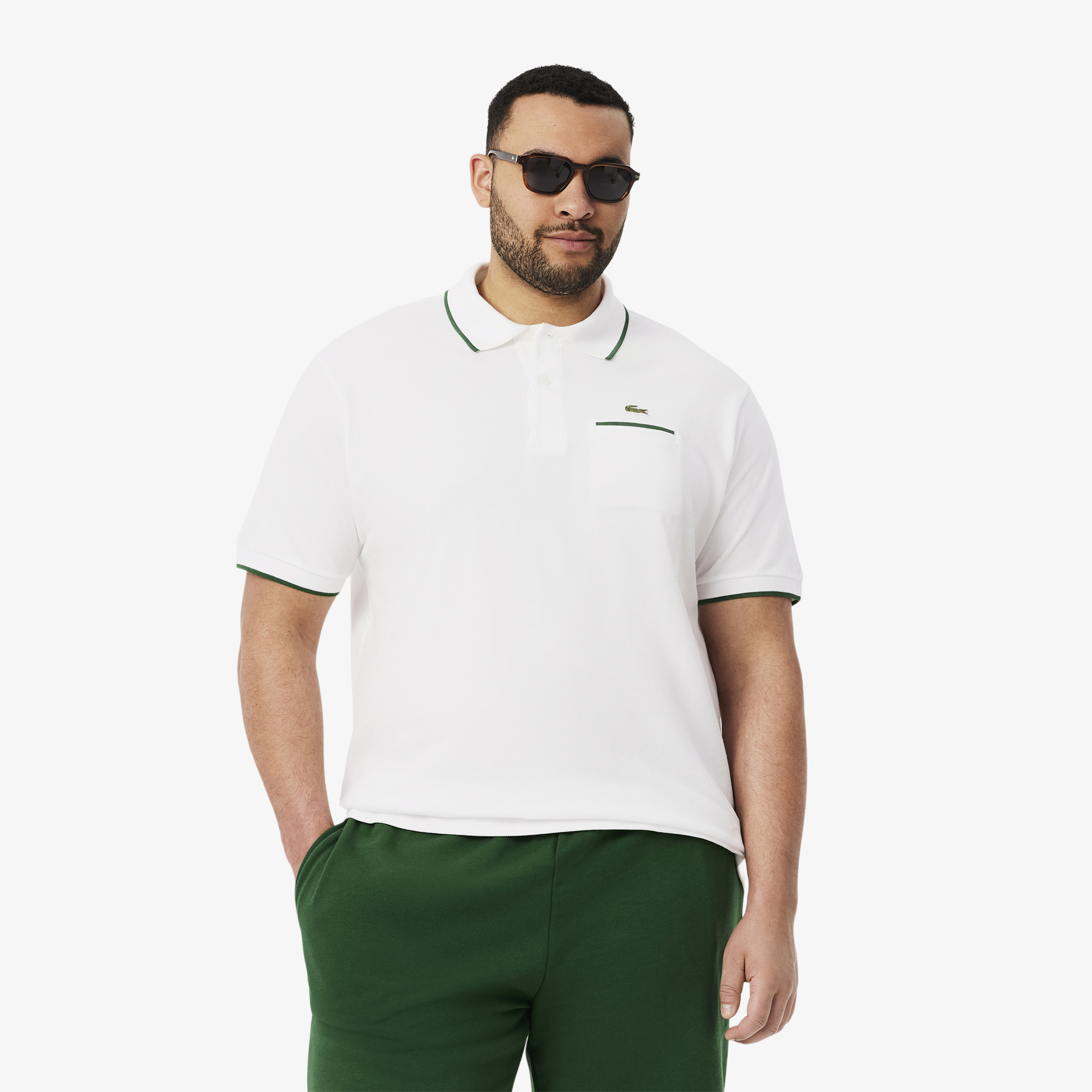 Áo Polo Lacoste Nam L.12.12 Dáng Cổ Điển Có Túi Nổi Bật