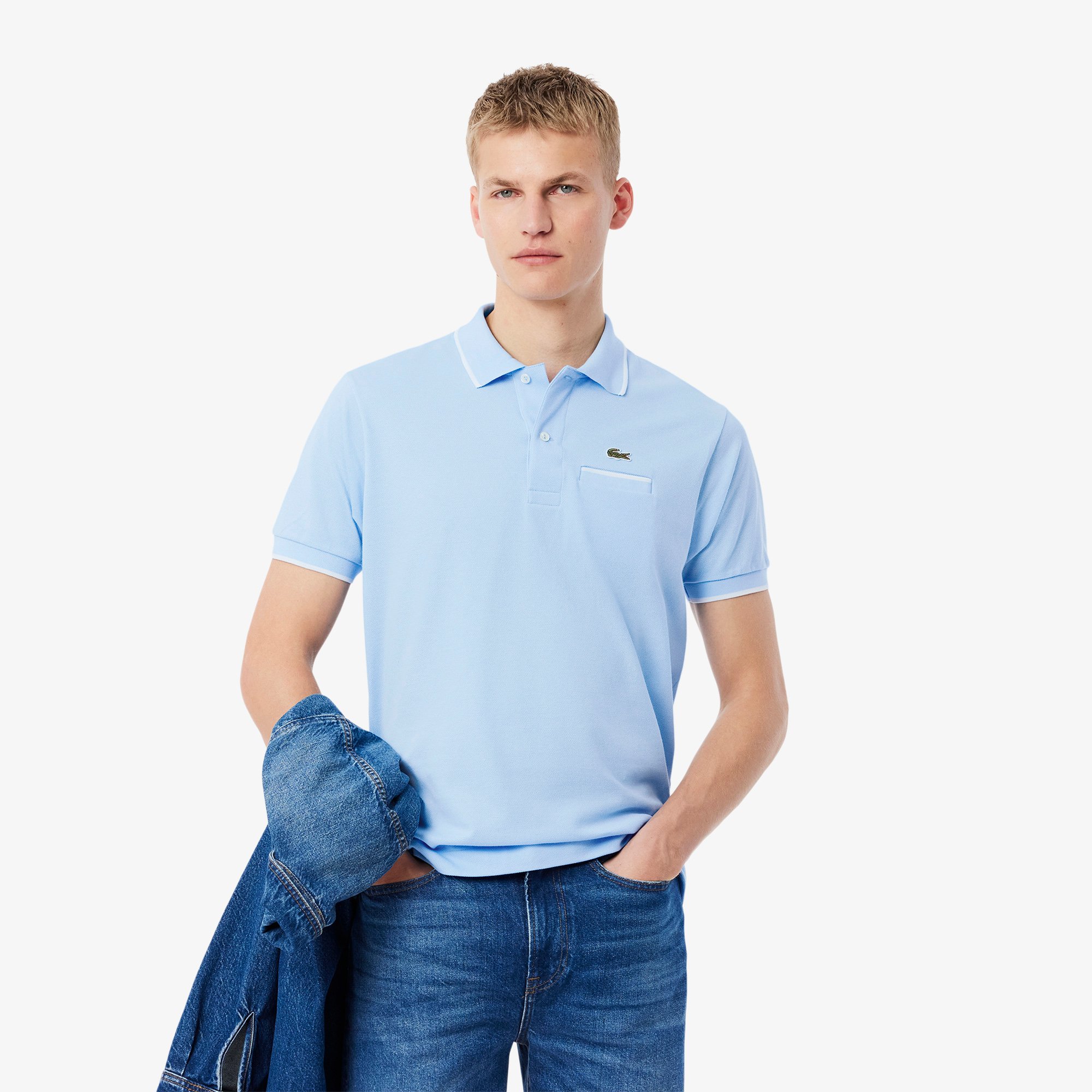 Áo Polo Lacoste Nam L.12.12 Dáng Cổ Điển Có Túi Nổi Bật