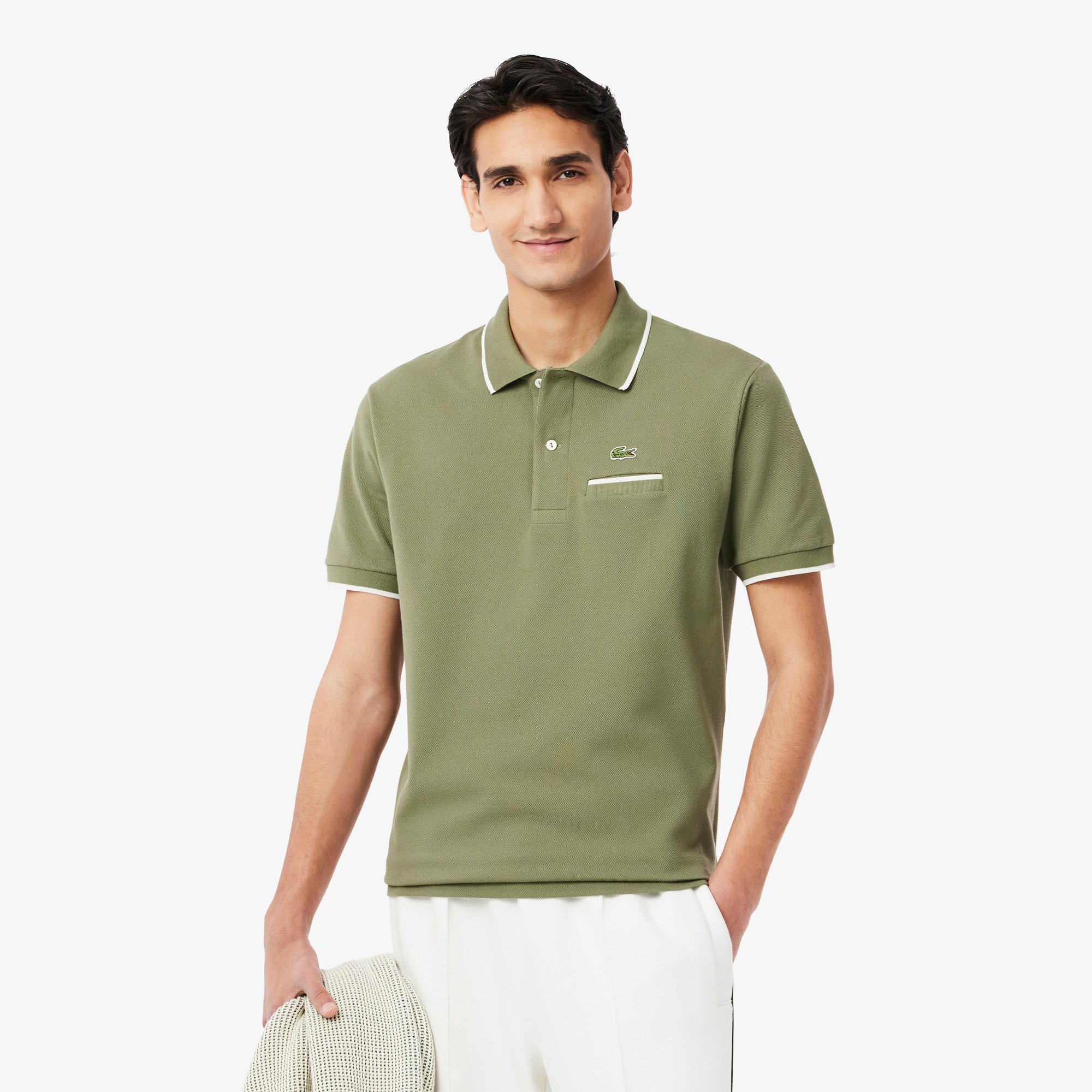 Áo Polo Lacoste Nam L.12.12 Dáng Cổ Điển Có Túi Nổi Bật