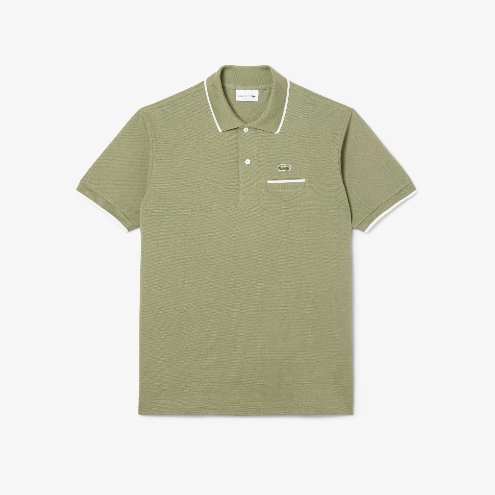 Áo Polo Lacoste Nam L.12.12 Dáng Cổ Điển Có Túi Nổi Bật