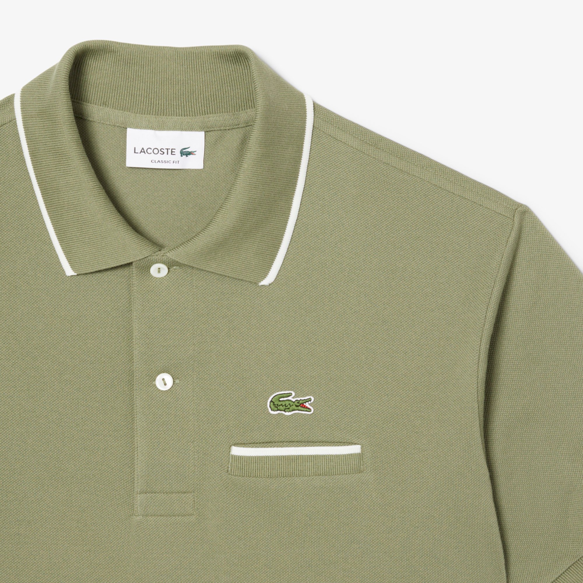 Áo Polo Lacoste Nam L.12.12 Dáng Cổ Điển Có Túi Nổi Bật
