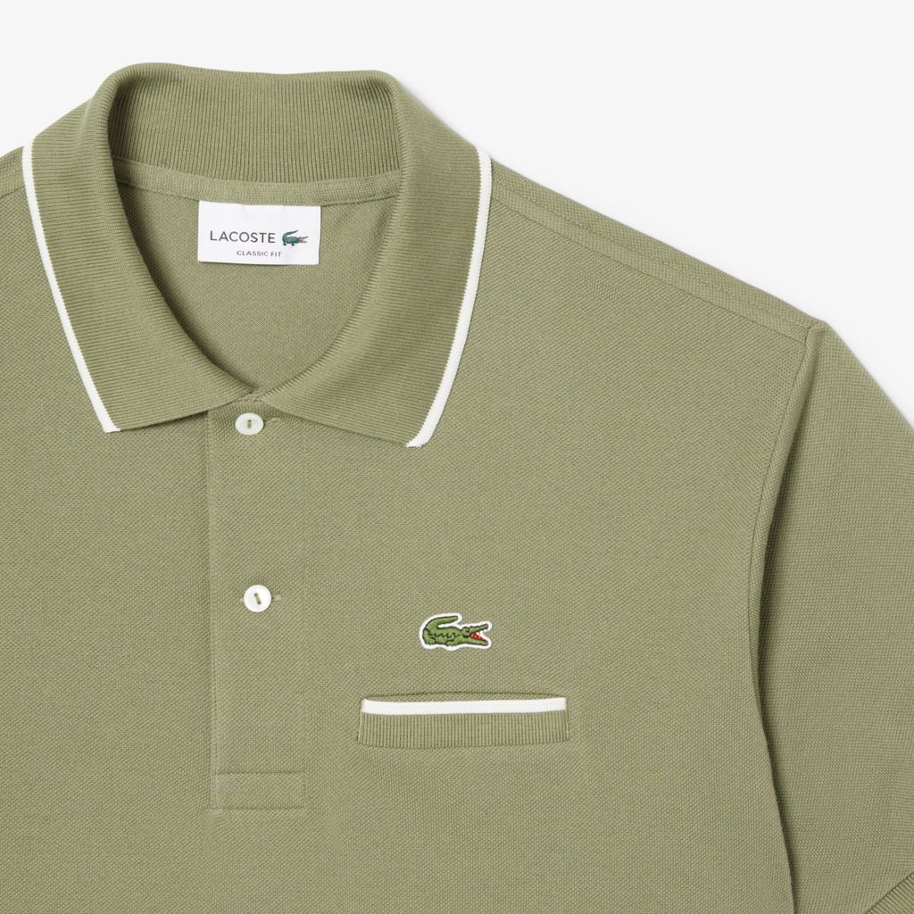 Áo Polo Lacoste Nam L.12.12 Dáng Cổ Điển Có Túi Nổi Bật