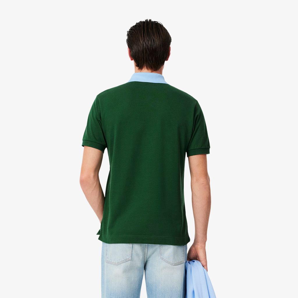 Áo Polo Lacoste Nam L.12.12 Dáng Cổ Điển Có Cổ Phối Màu