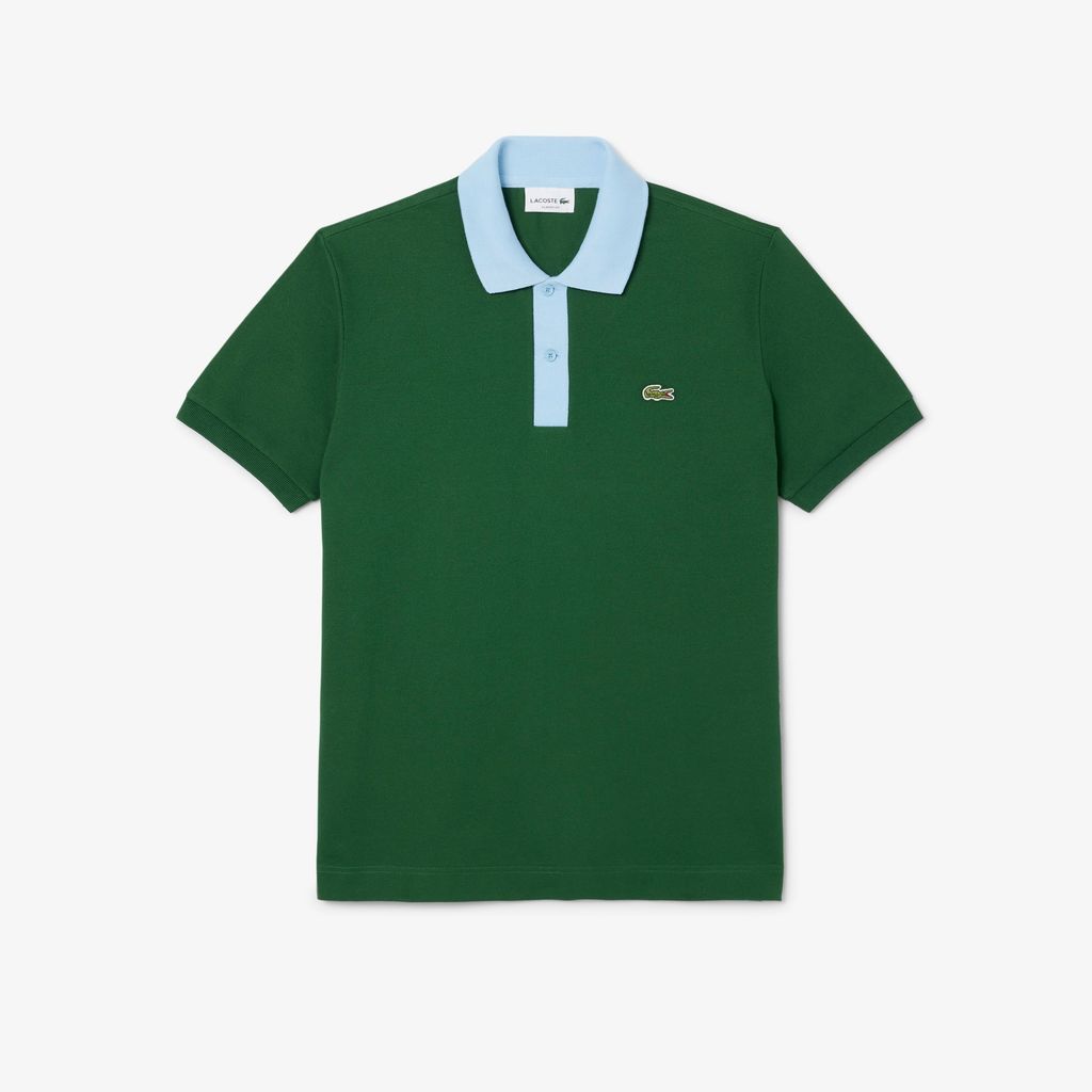 Áo Polo Lacoste Nam L.12.12 Dáng Cổ Điển Có Cổ Phối Màu