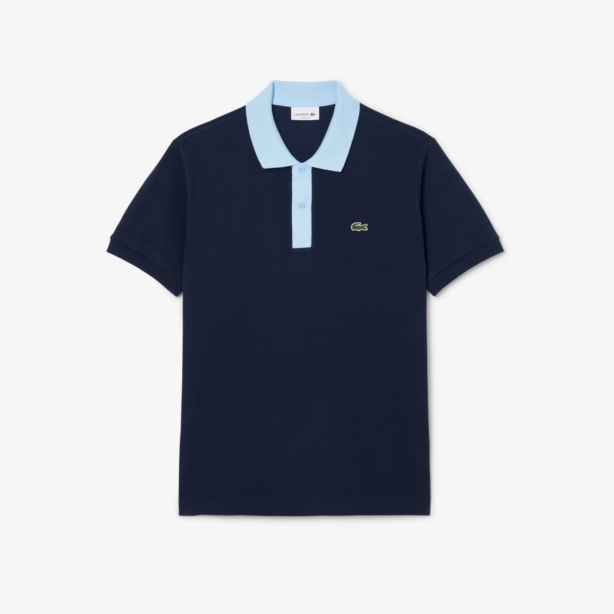 Áo Polo Lacoste Nam L.12.12 Dáng Cổ Điển Có Cổ Phối Màu
