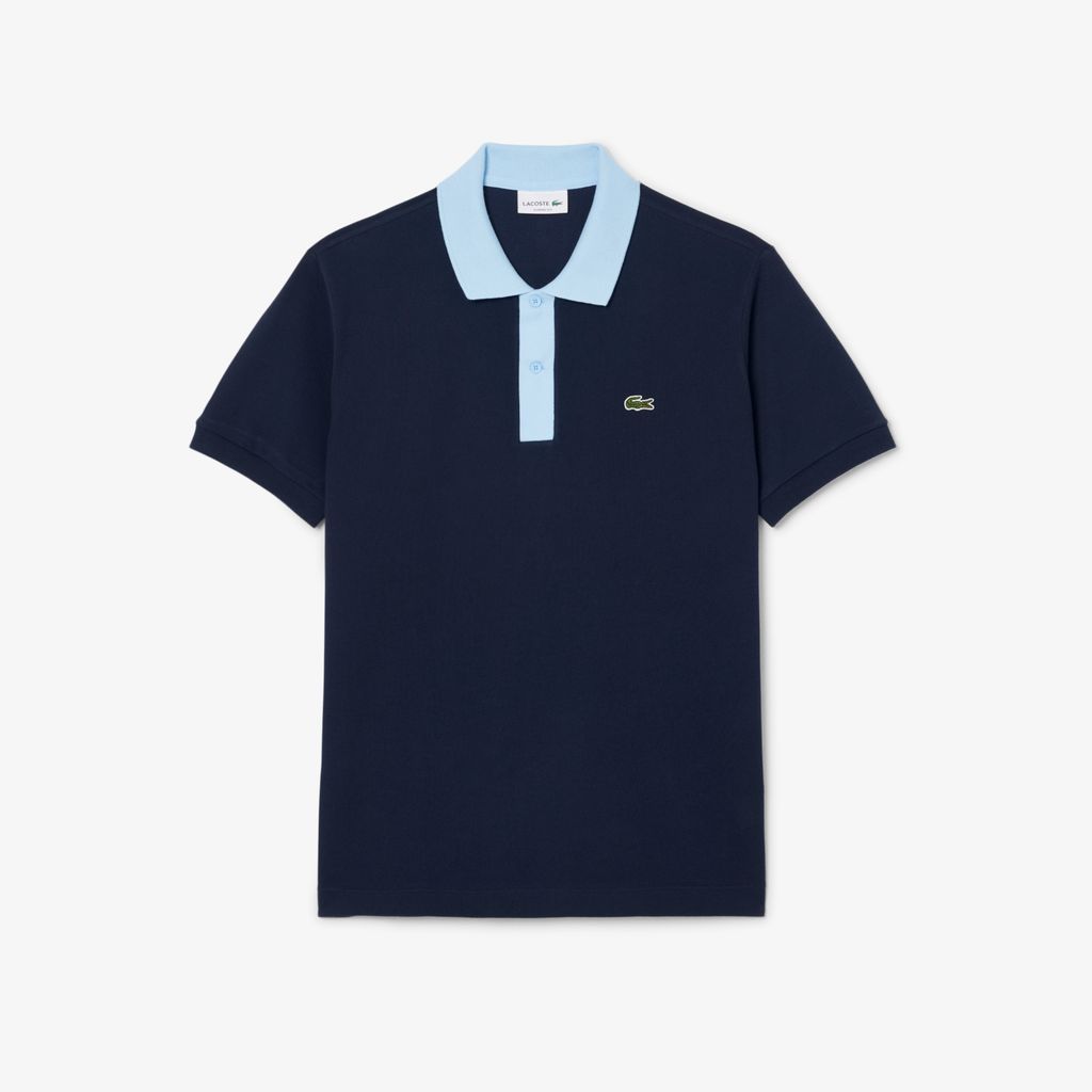 Áo Polo Lacoste Nam L.12.12 Dáng Cổ Điển Có Cổ Phối Màu