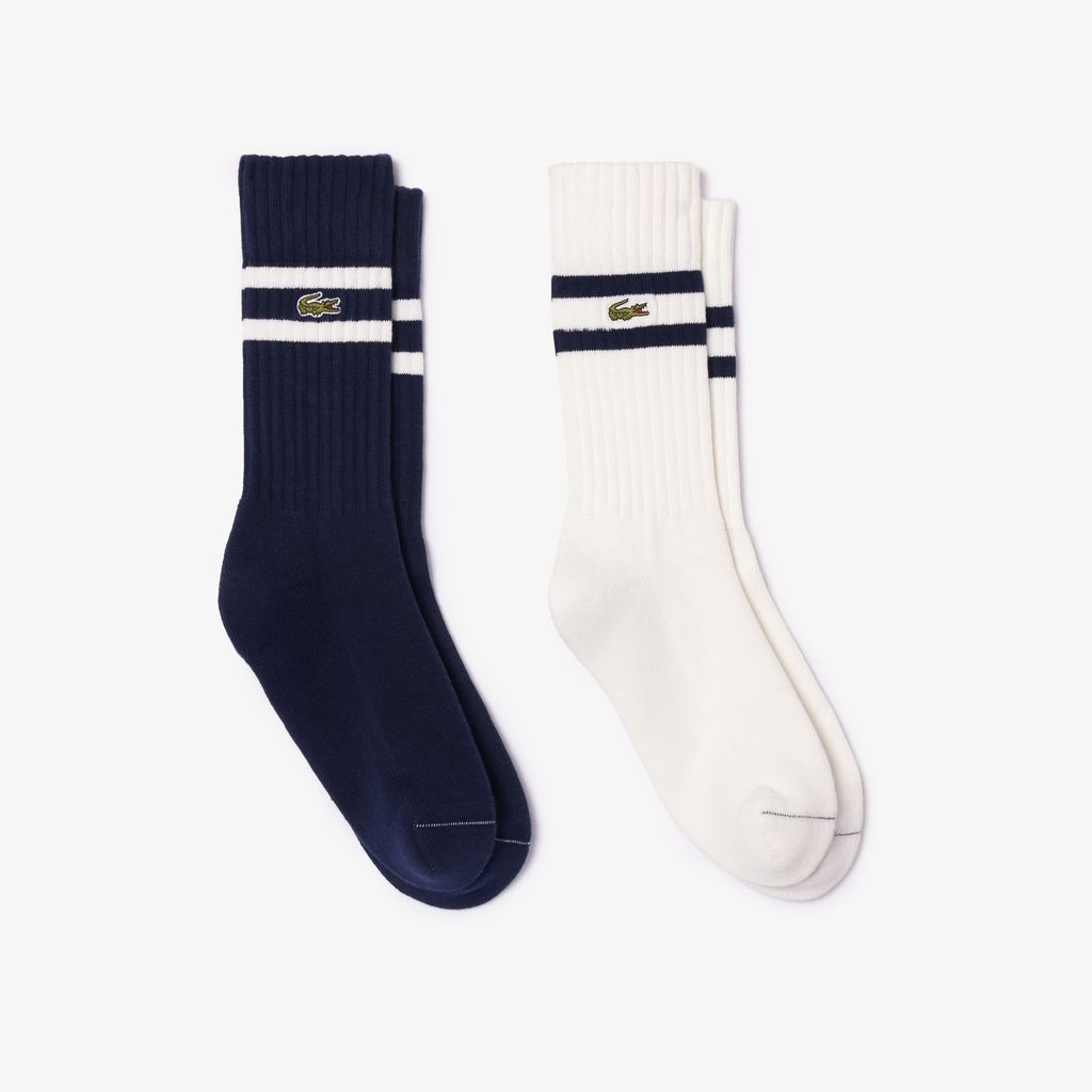 Tất Lacoste Unisex Có Sọc Chất Liệu Cotton
