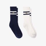 Tất Lacoste Unisex Có Sọc Chất Liệu Cotton