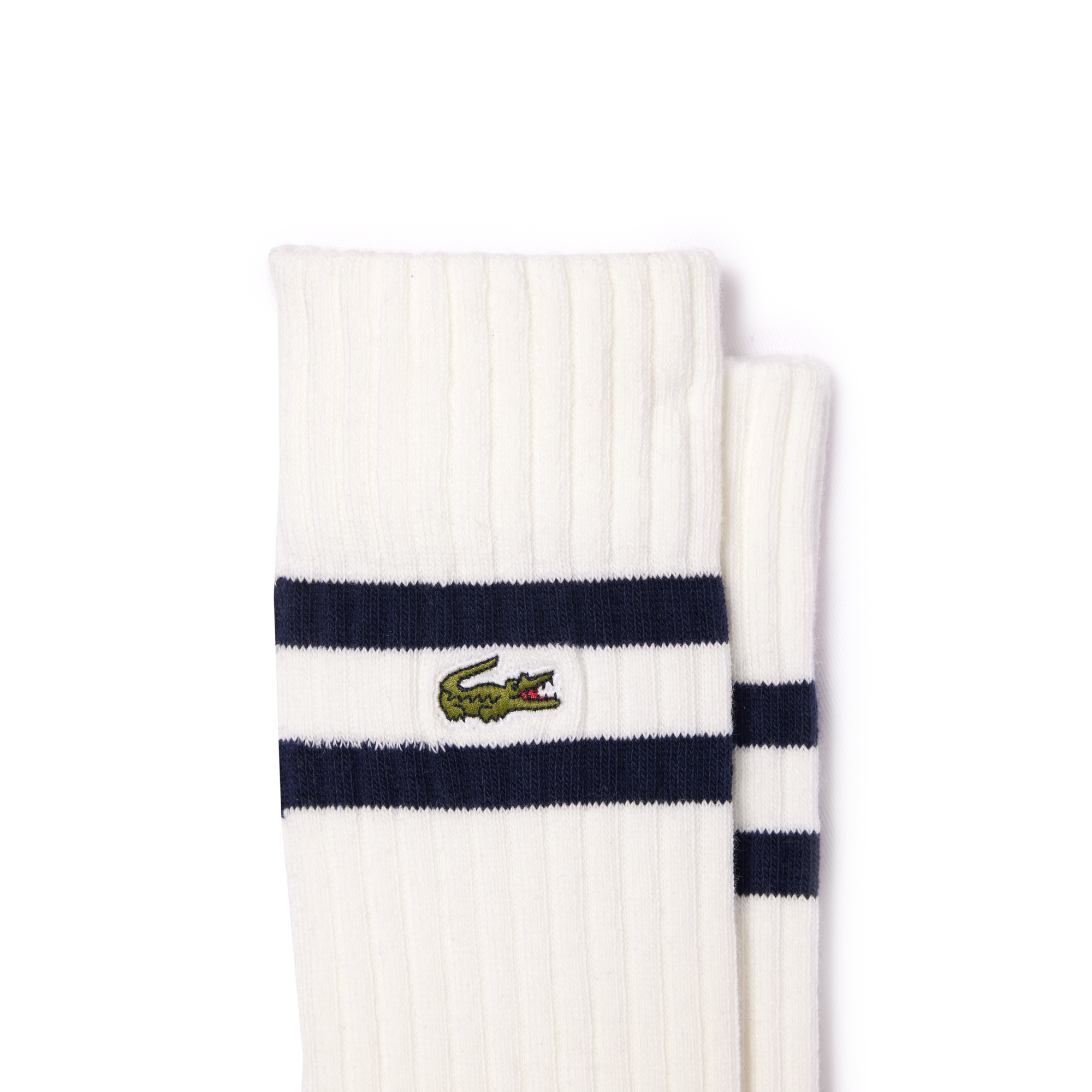 Tất Lacoste Unisex Có Sọc Chất Liệu Cotton