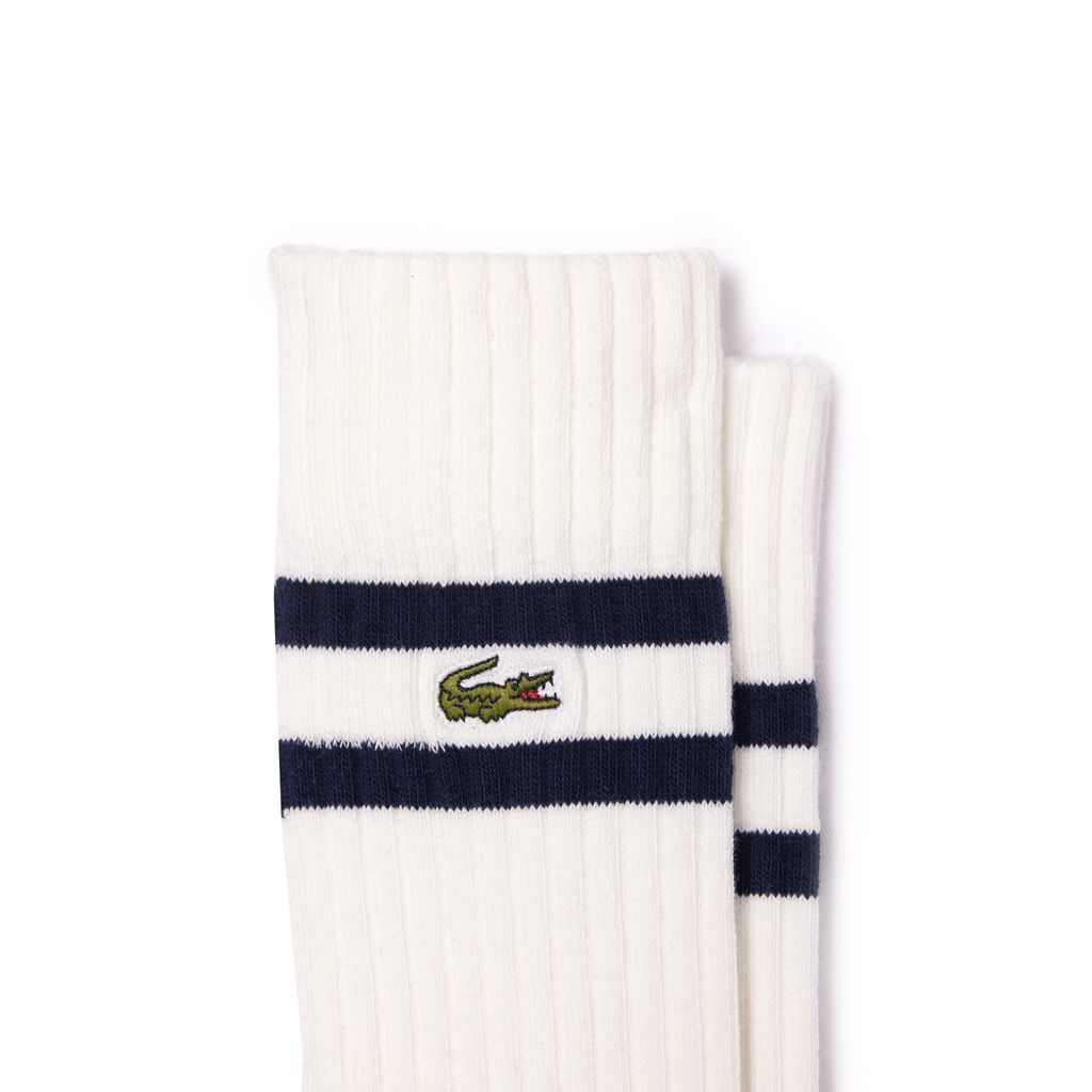 Tất Lacoste Unisex Có Sọc Chất Liệu Cotton
