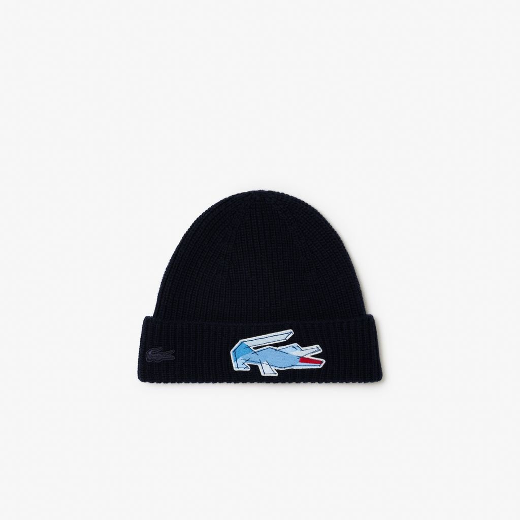 Mũ Len Lacoste Unisex Có Sọc Họa Tiết Cá Sấu