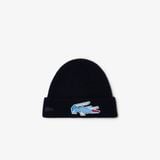 Mũ Len Lacoste Unisex Có Sọc Họa Tiết Cá Sấu