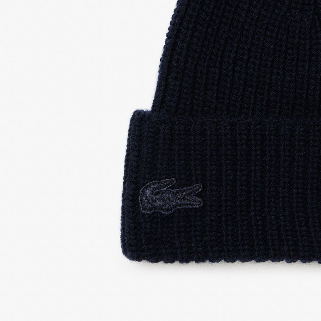 Mũ Len Lacoste Unisex Có Sọc Họa Tiết Cá Sấu