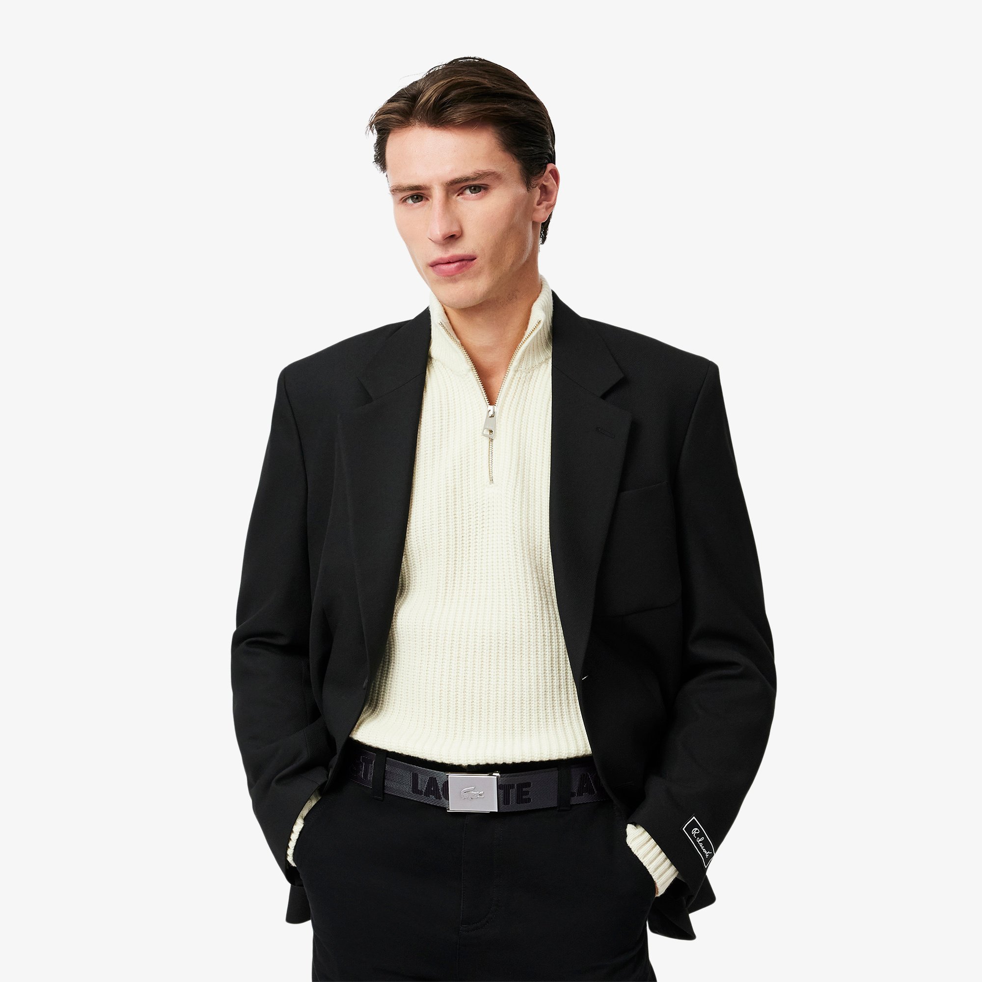 Dây Lưng Lacoste Nam Chất Liệu Jacquard