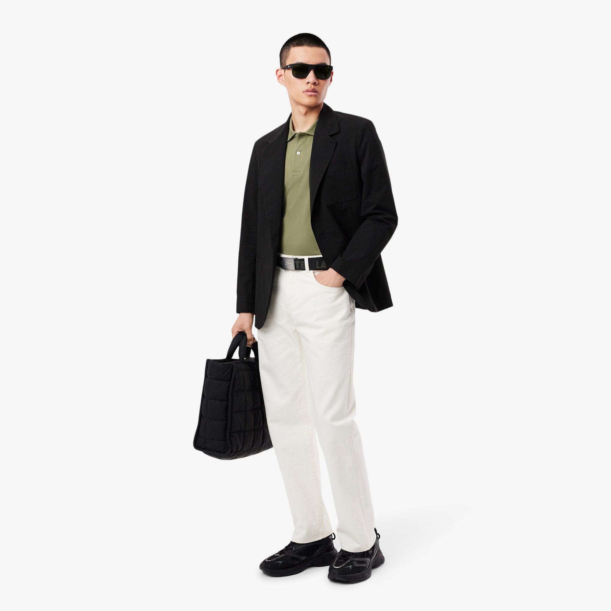 Dây Lưng Lacoste Nam Chất Liệu Jacquard