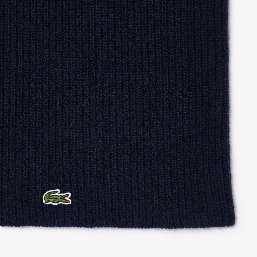 Khăn Choàng Lacoste Nữ Chất Liệu Len Cashmere Dệt Kim Có Sọc