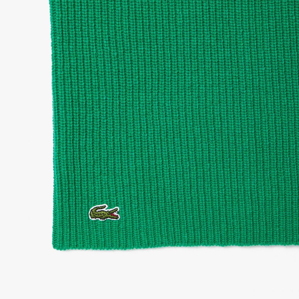 Khăn Choàng Lacoste Nữ Chất Liệu Len Cashmere Dệt Kim Có Sọc