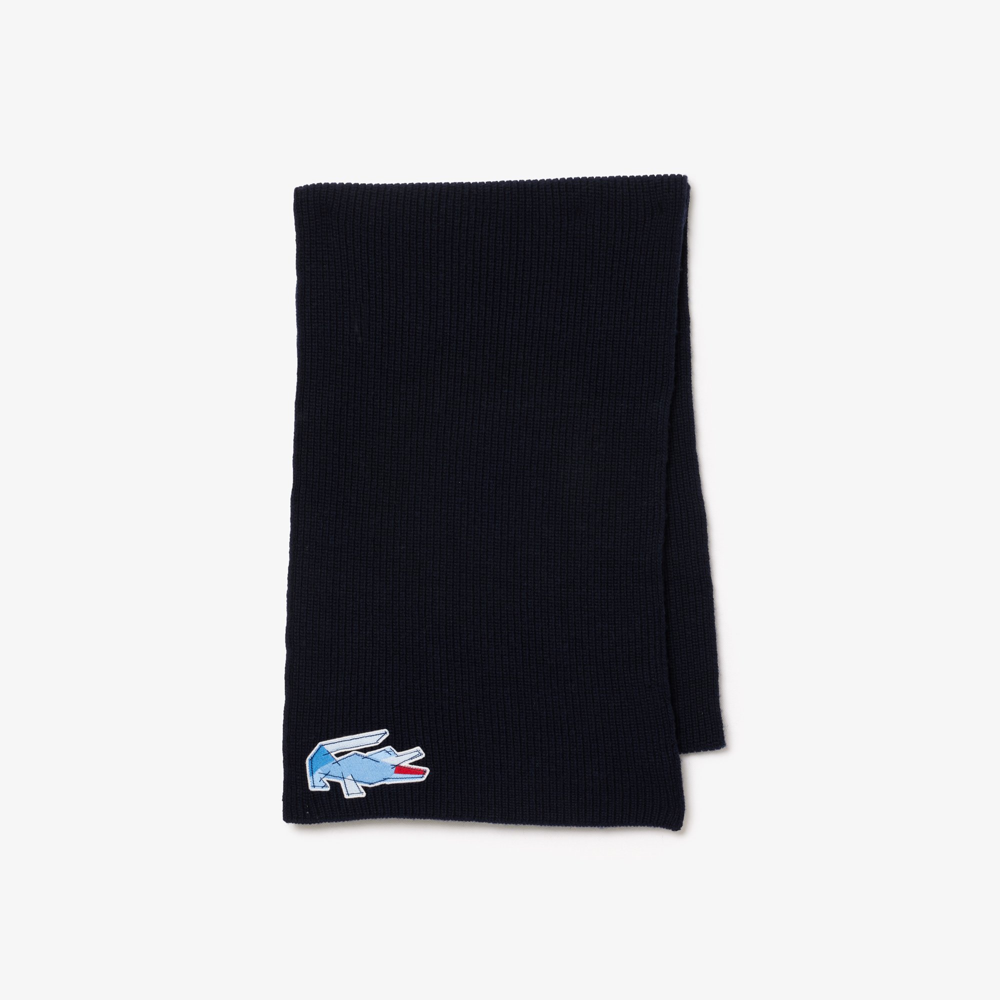 Khăn Choàng Len Lacoste Unisex Họa Tiết Cá Sấu