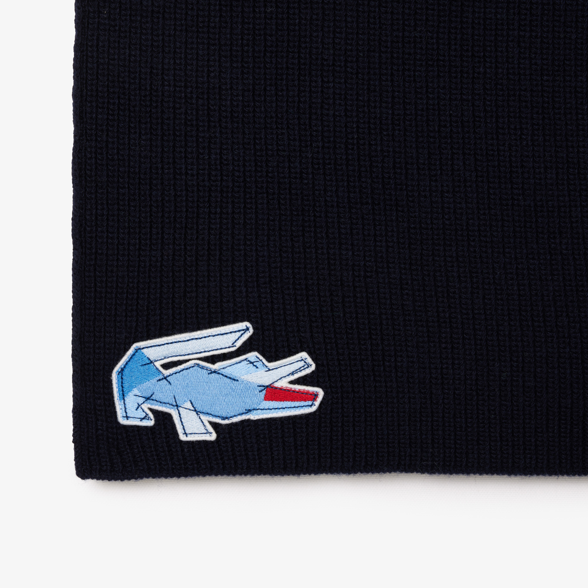 Khăn Choàng Len Lacoste Unisex Họa Tiết Cá Sấu