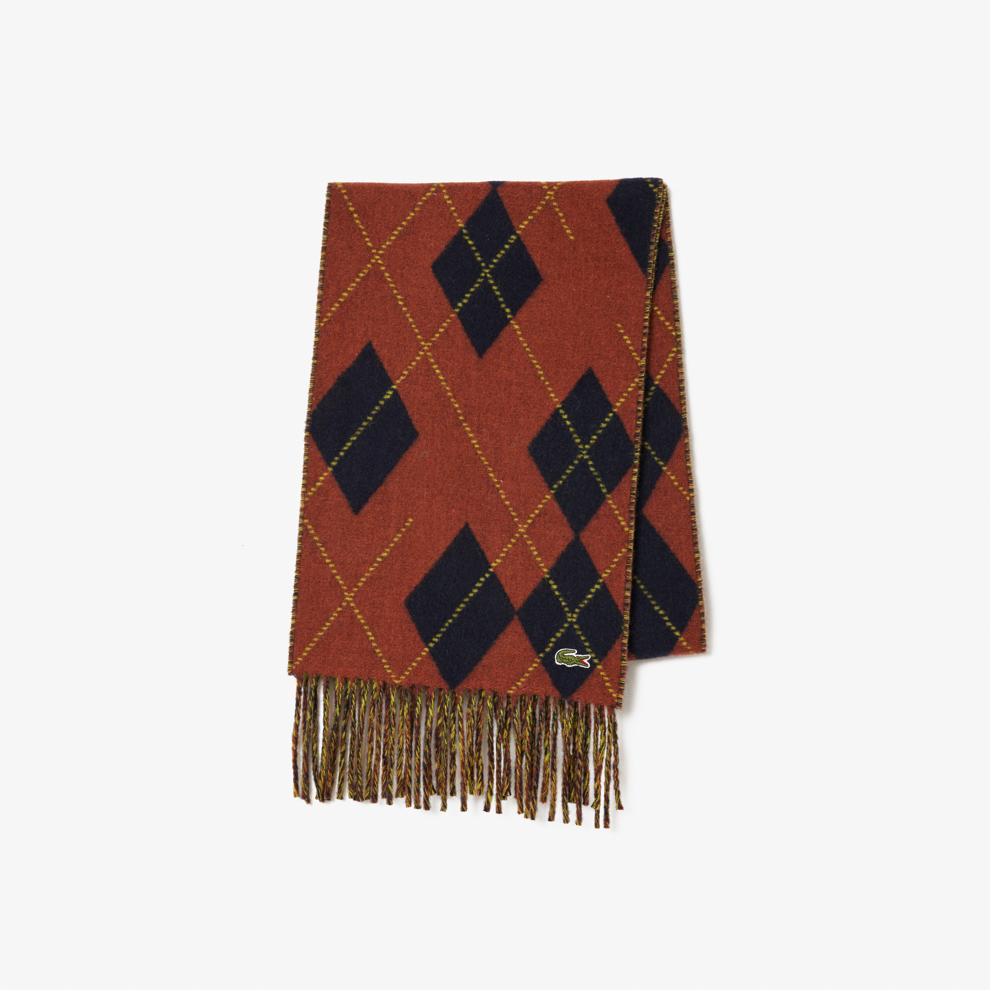Khăn Choàng Len Lacoste Nữ Thiết Kế Argyle