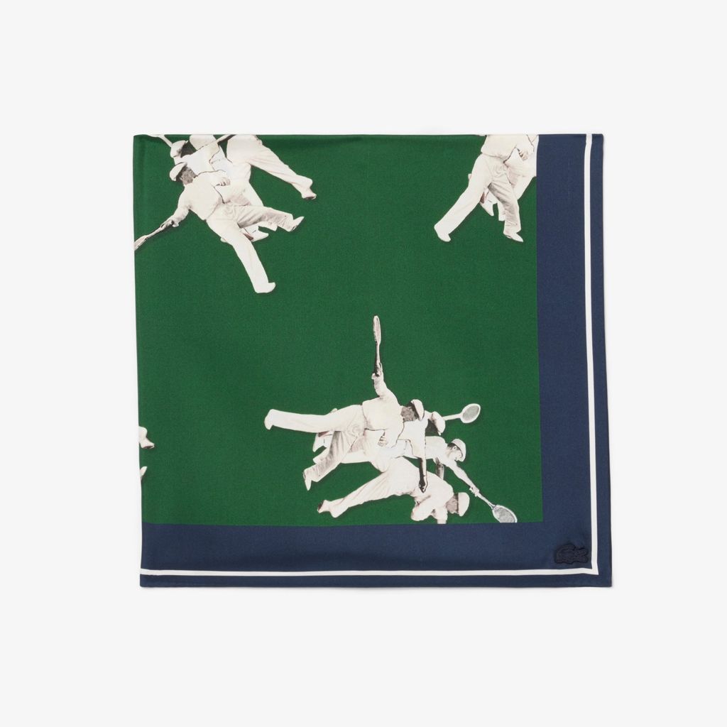 Khăn Lụa Lacoste Nữ Chất Liệu Nhẹ Họa Tiết In