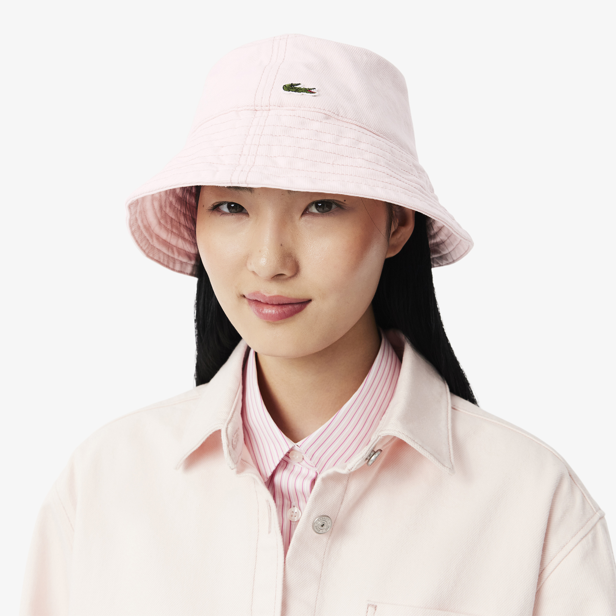 Mũ Bucket Lacoste Nữ Chất Liệu Cotton Twill