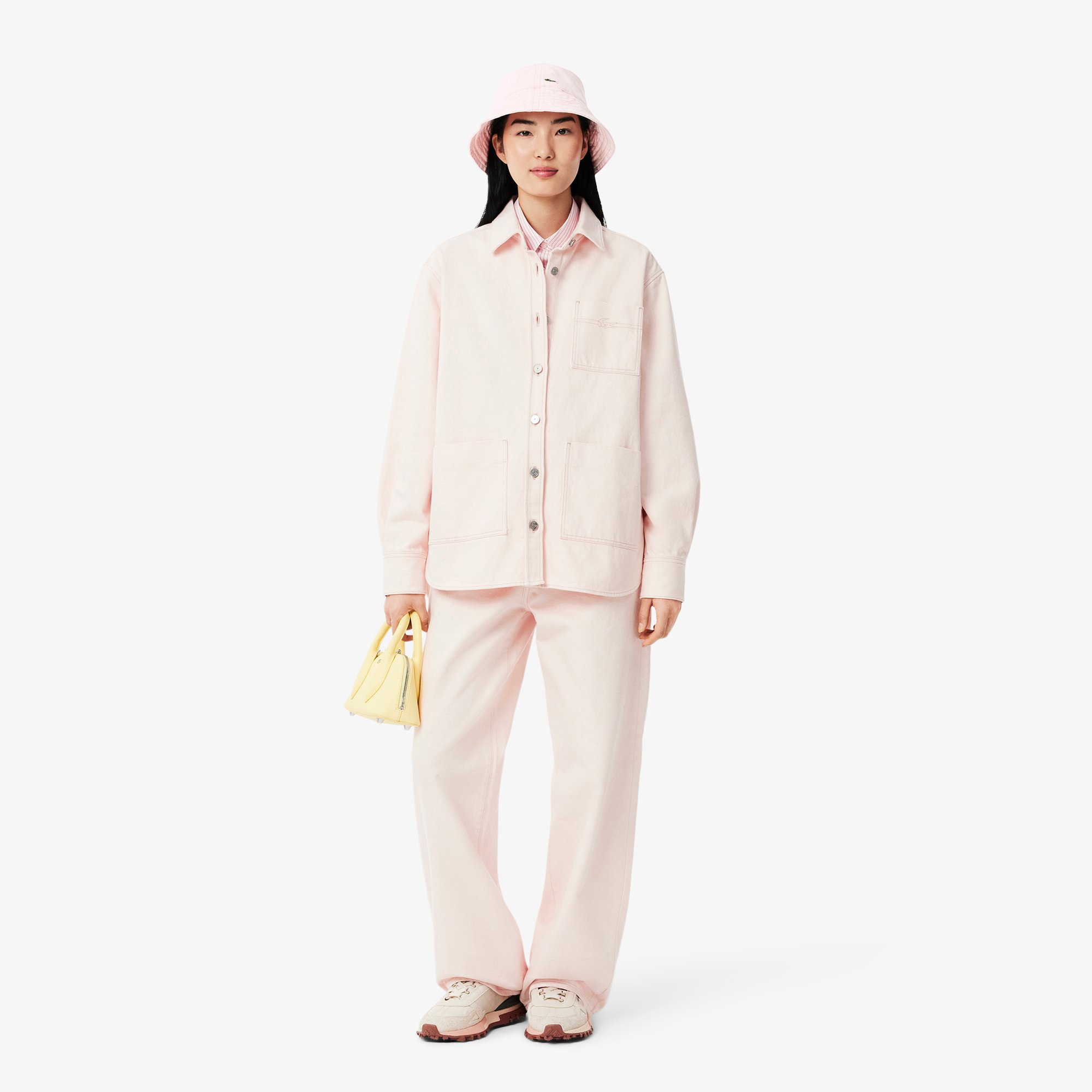 Mũ Bucket Lacoste Nữ Chất Liệu Cotton Twill