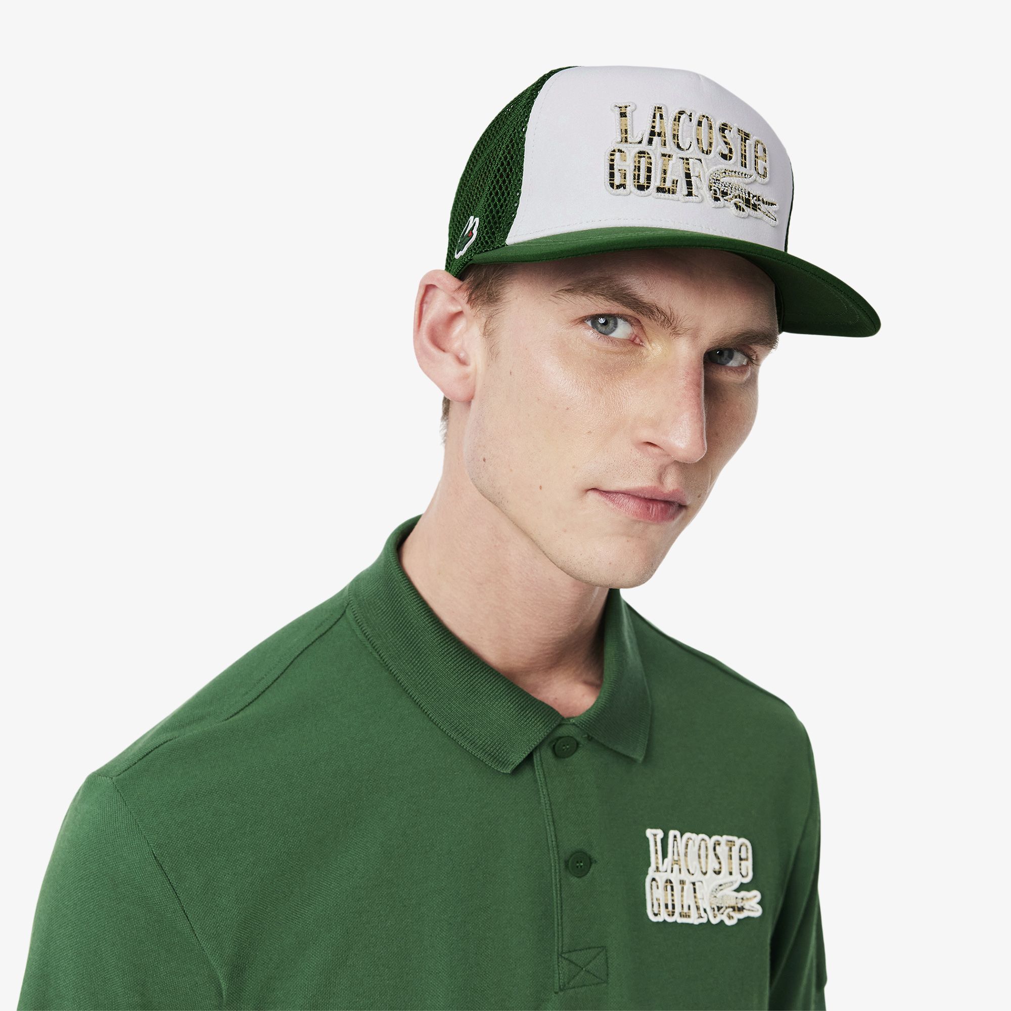 Mũ Golf Lacoste Nam Kết Hợp Hai Chất Liệu