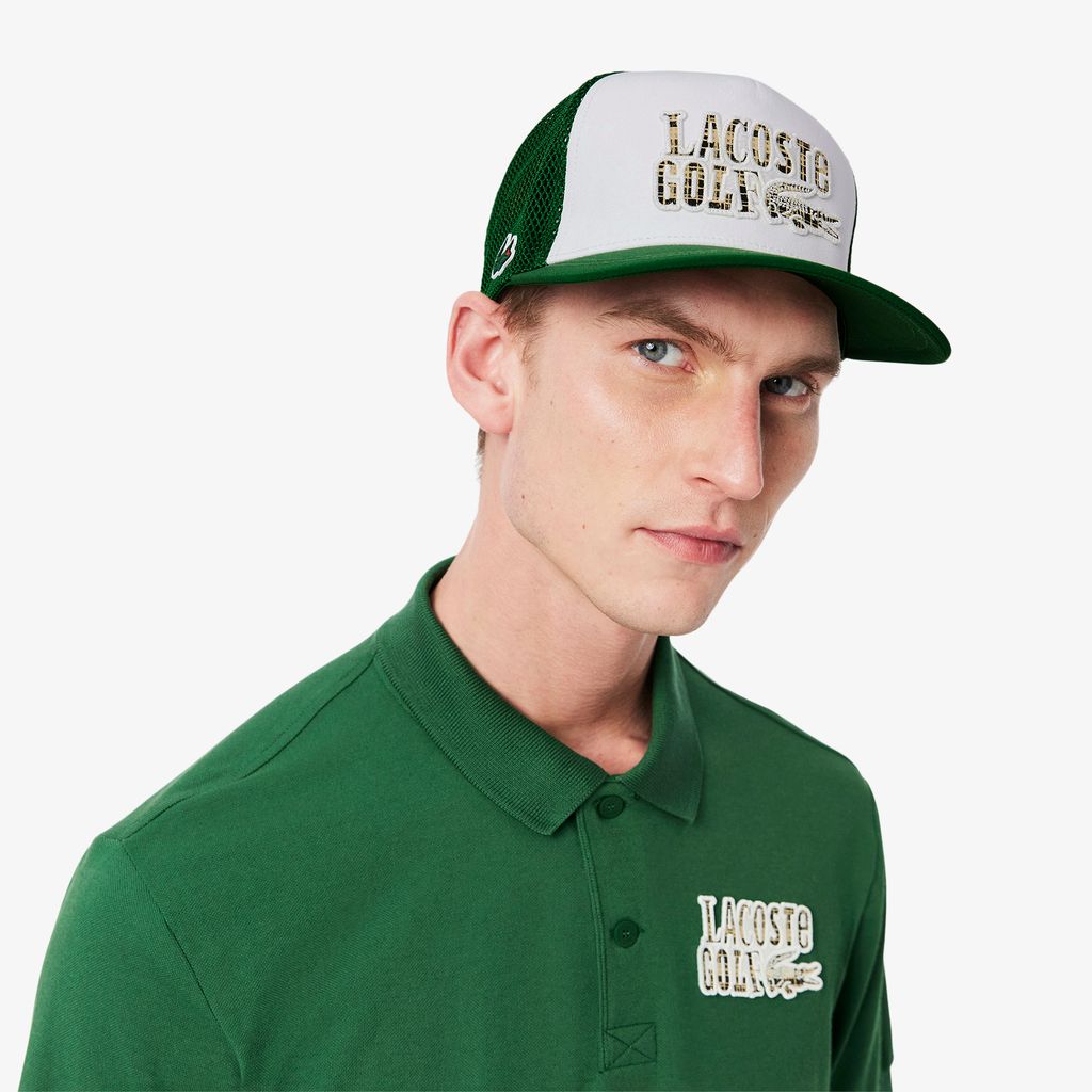 Mũ Golf Lacoste Nam Kết Hợp Hai Chất Liệu