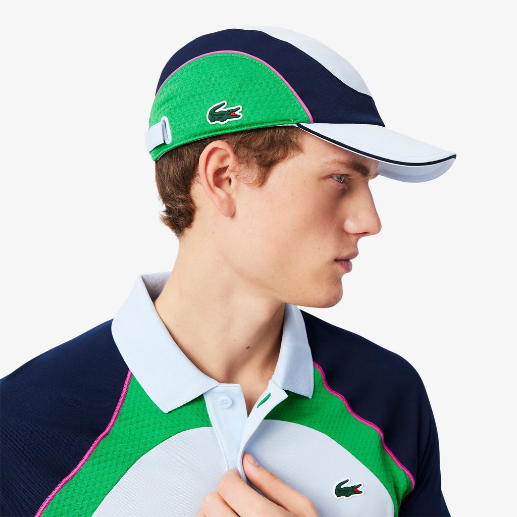 Mũ Tennis Lacoste Nam Chất Liệu Taffeta Hoa Văn Kim Cương