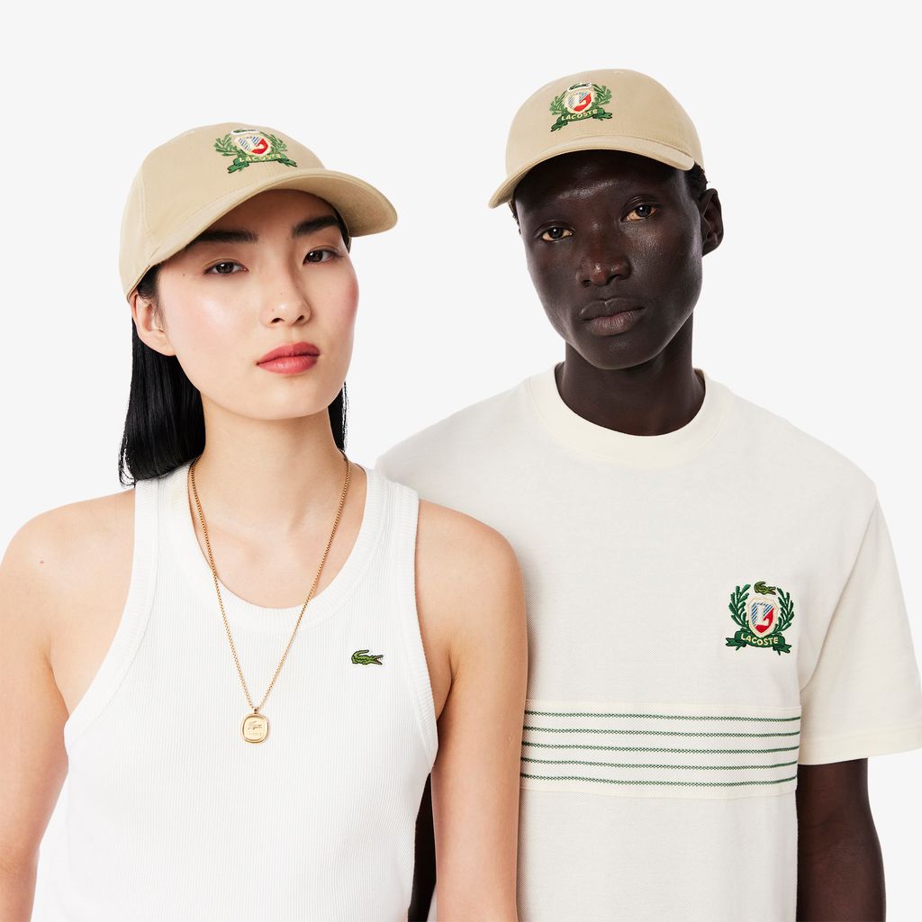 Mũ Lacoste Unisex Chất Liệu Twill Họa Tiết Thêu Có Thể Điều Chỉnh Được