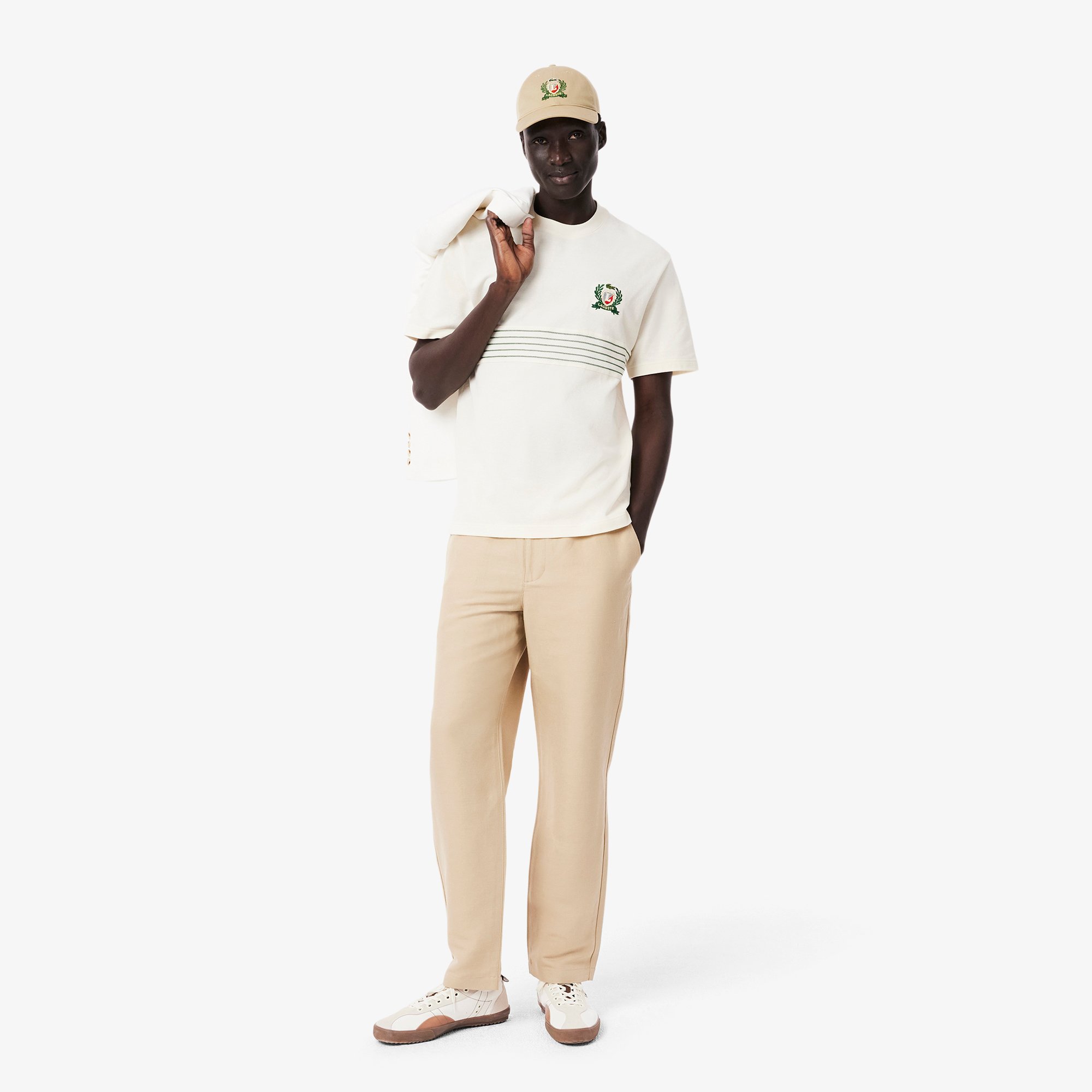 Mũ Lacoste Unisex Chất Liệu Twill Họa Tiết Thêu Có Thể Điều Chỉnh Được