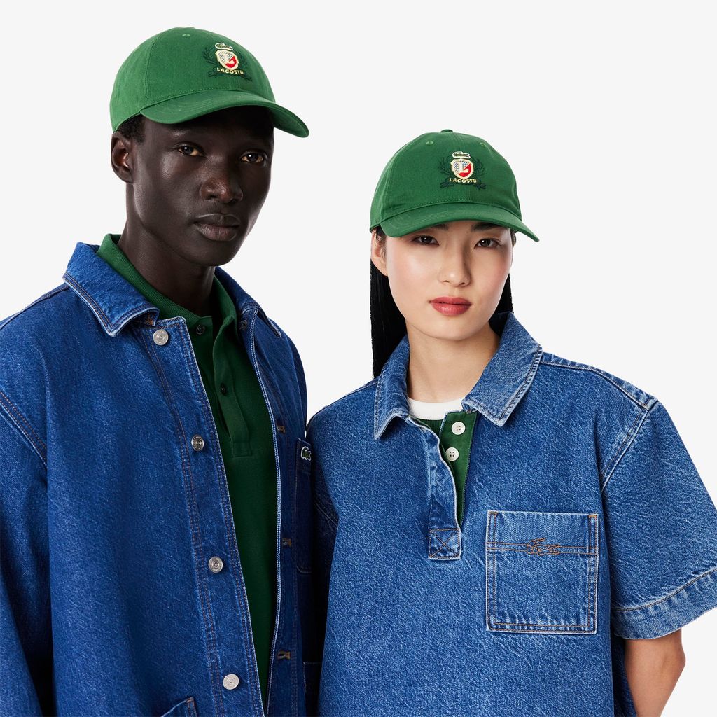 Mũ Lacoste Unisex Chất Liệu Twill Họa Tiết Thêu Có Thể Điều Chỉnh Được