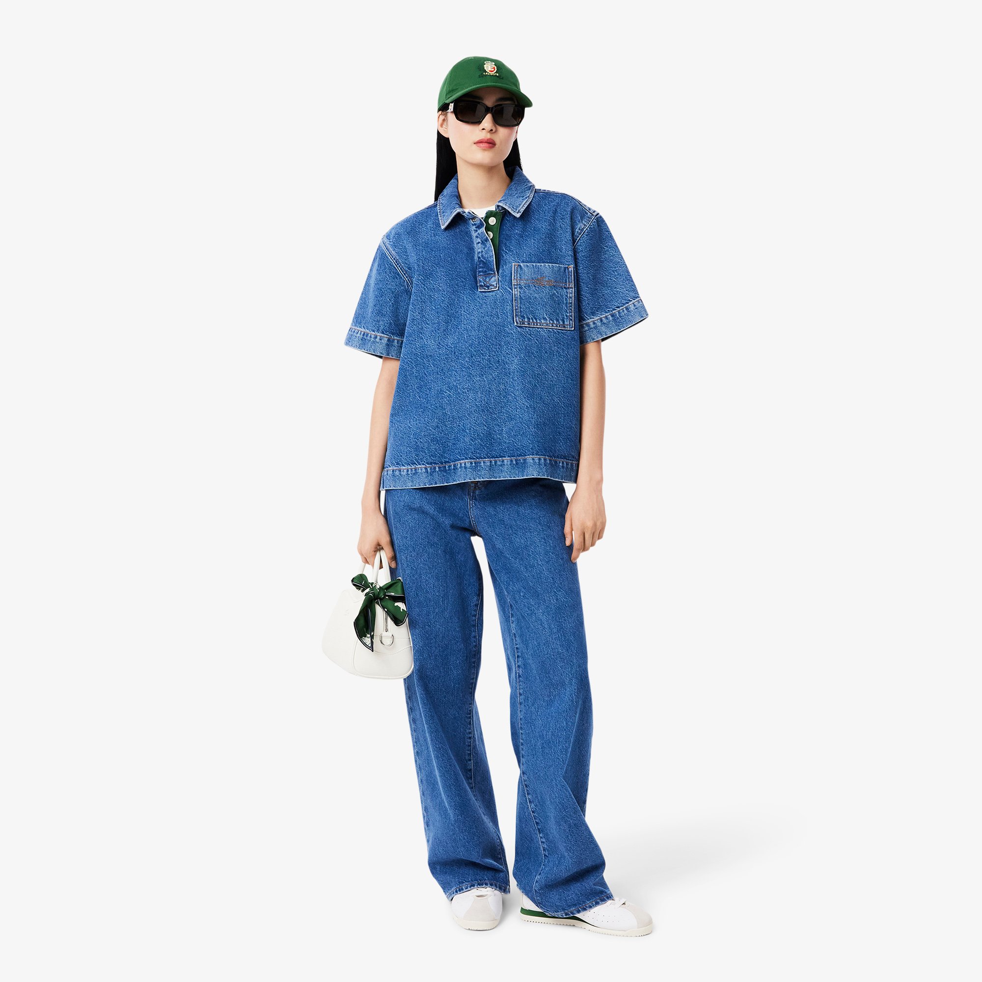 Mũ Lacoste Unisex Chất Liệu Twill Họa Tiết Thêu Có Thể Điều Chỉnh Được