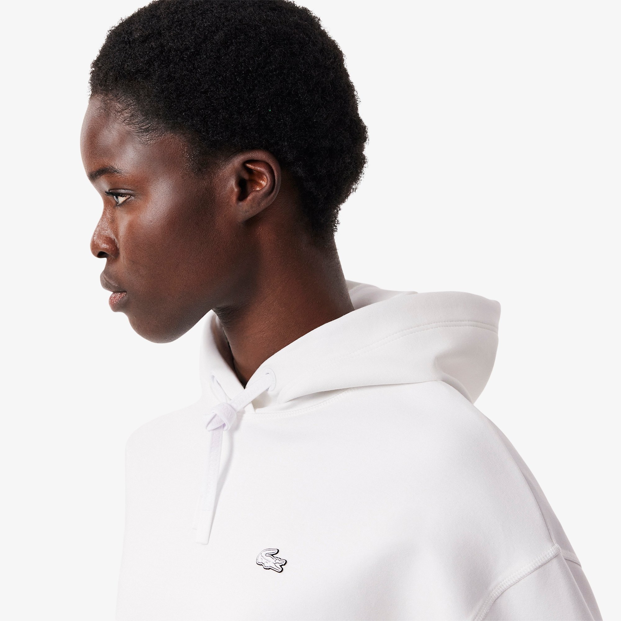 Áo Hoodie Lacoste Nữ Dáng Ngắn Chất Liệu Cotton