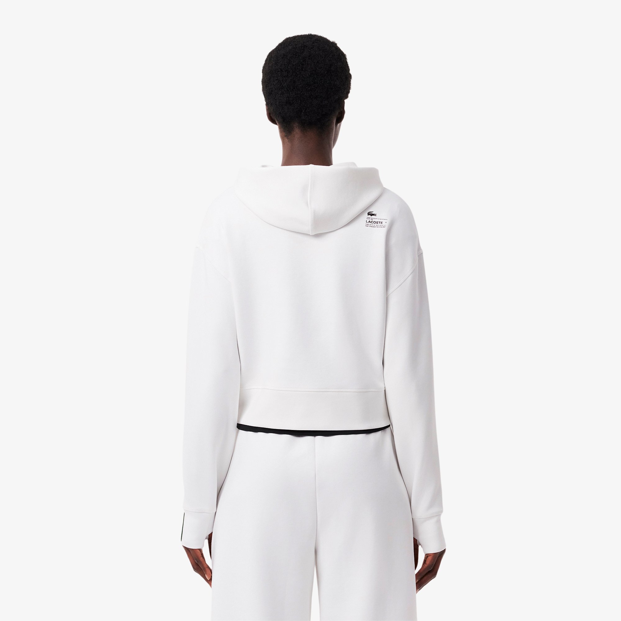 Áo Hoodie Lacoste Nữ Dáng Ngắn Chất Liệu Cotton