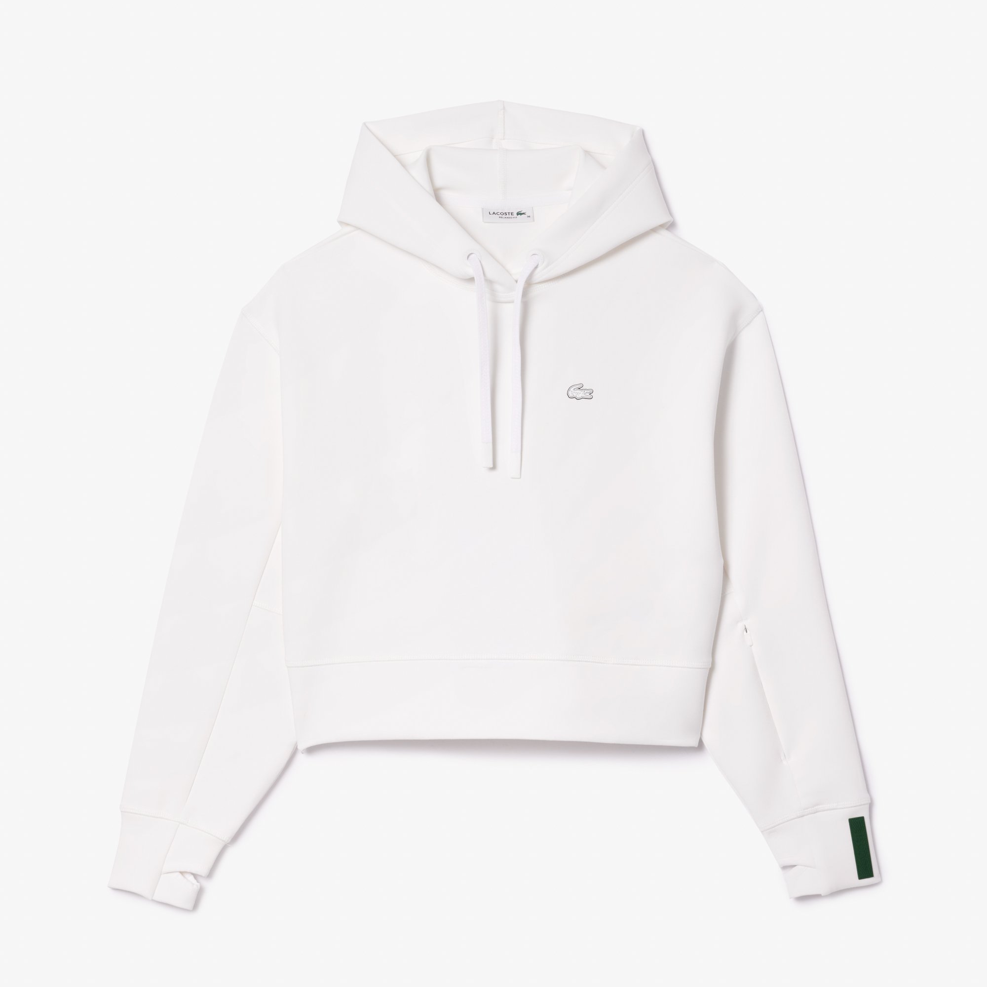 Áo Hoodie Lacoste Nữ Dáng Ngắn Chất Liệu Cotton