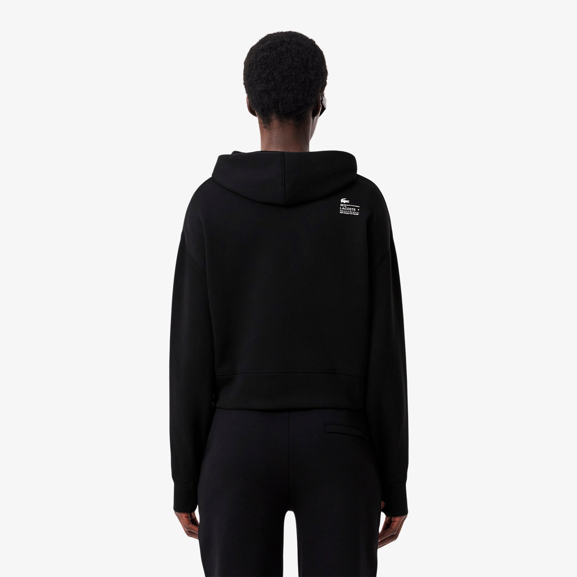 Áo Hoodie Lacoste Nữ Dáng Ngắn Chất Liệu Cotton