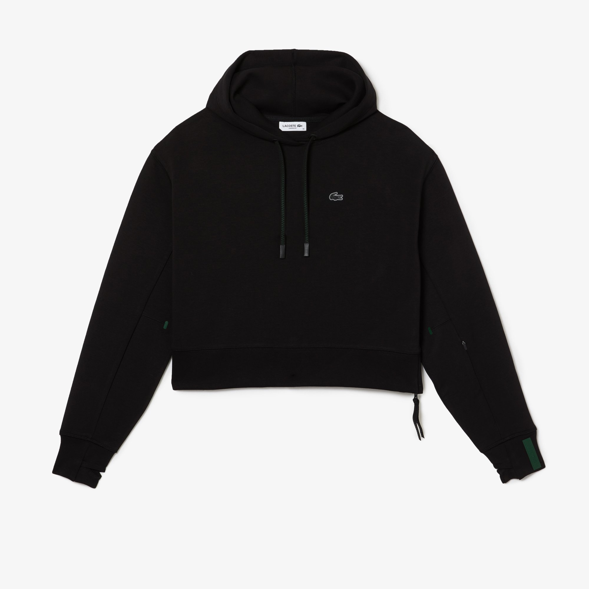 Áo Hoodie Lacoste Nữ Dáng Ngắn Chất Liệu Cotton