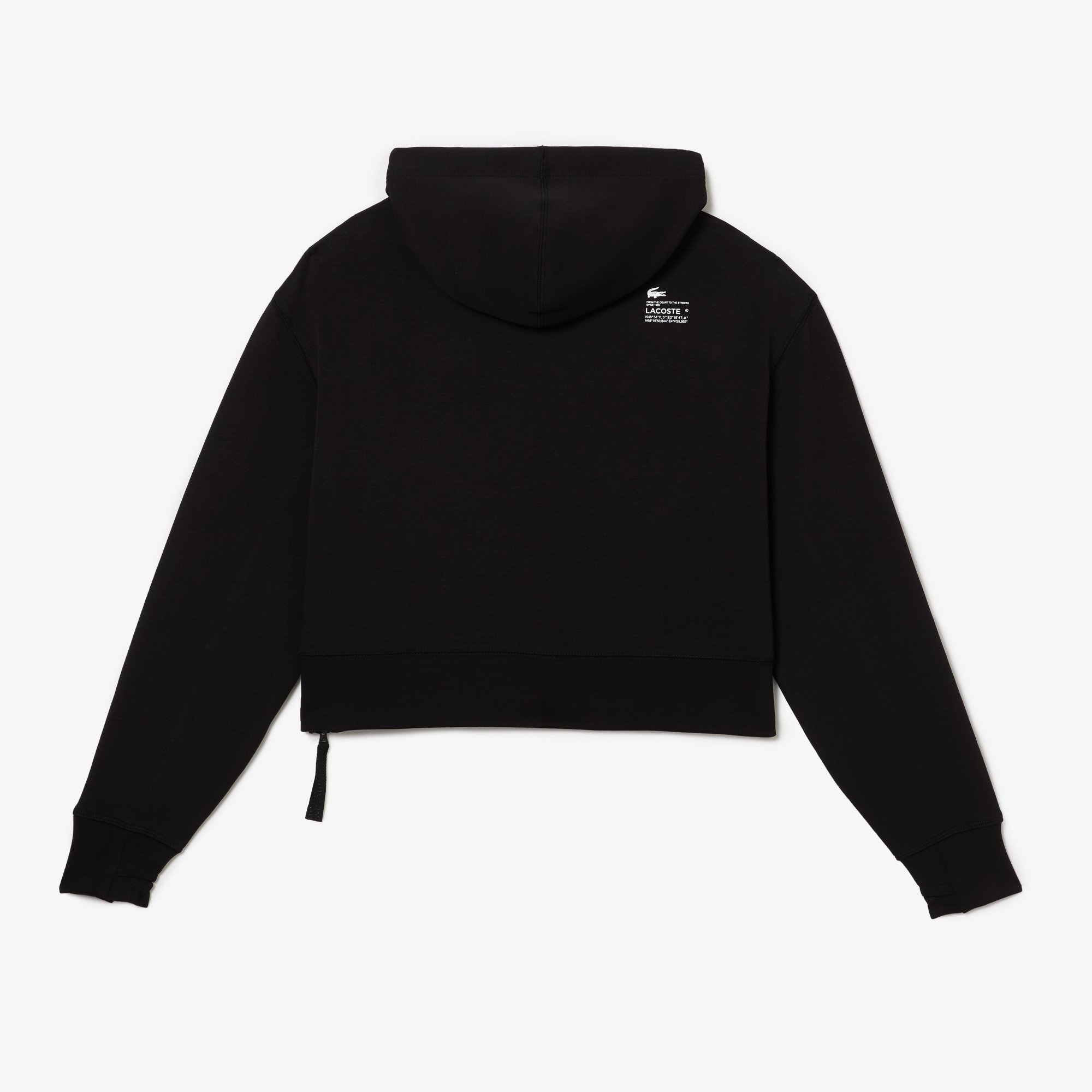Áo Hoodie Lacoste Nữ Dáng Ngắn Chất Liệu Cotton