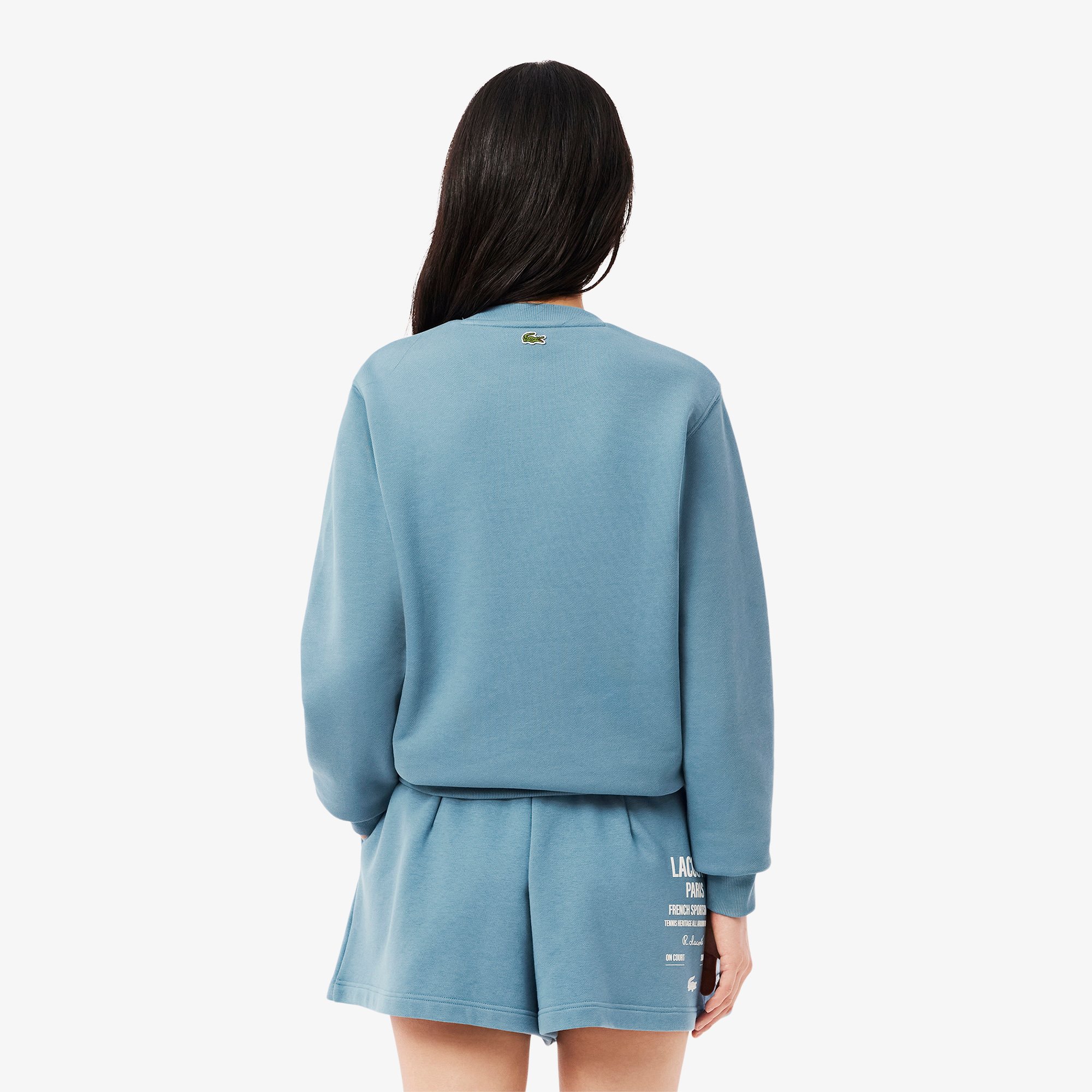 Áo Nỉ Lacoste Nữ Chất Liệu Cotton Có Logo Dập Nổi