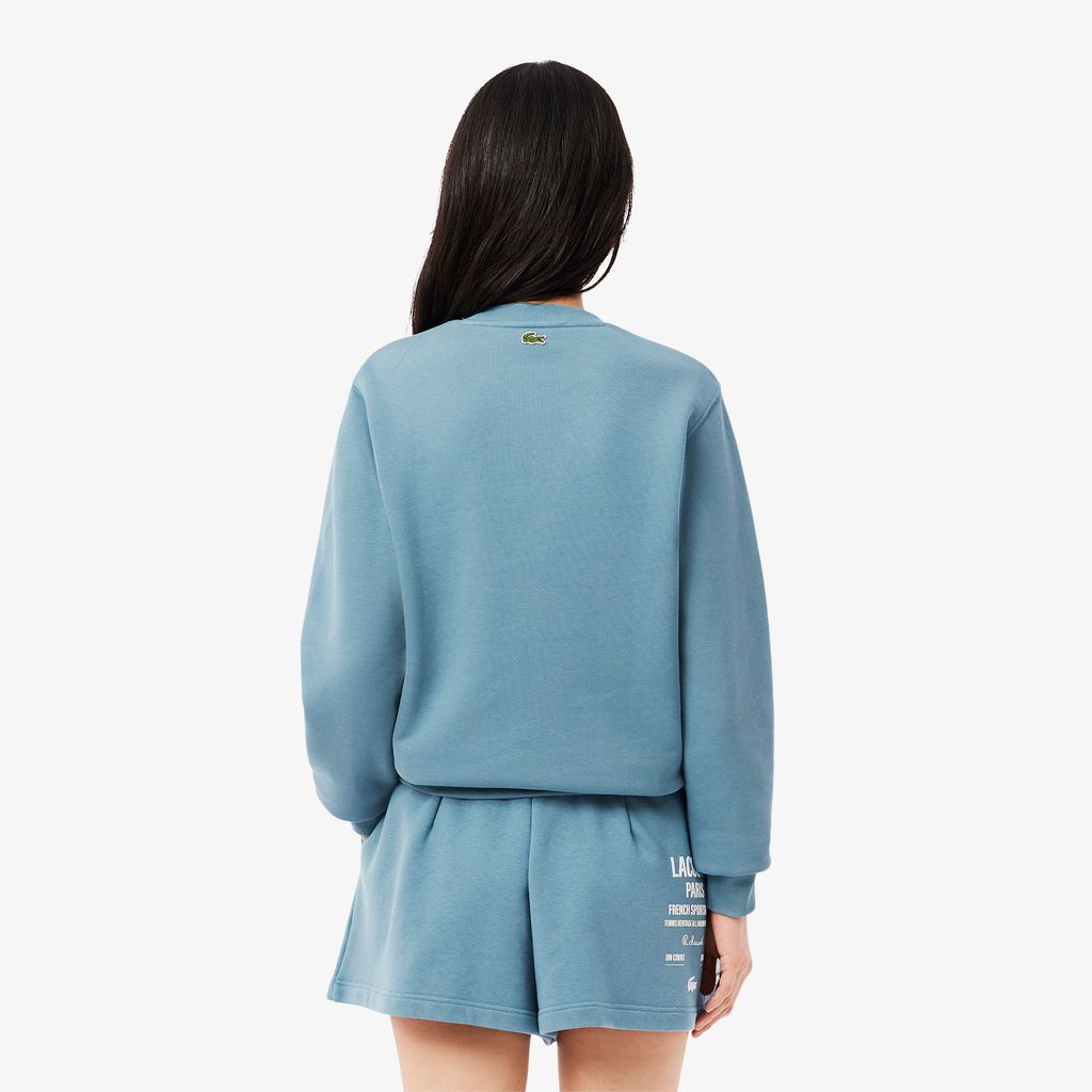 Áo Nỉ Lacoste Nữ Chất Liệu Cotton Có Logo Dập Nổi