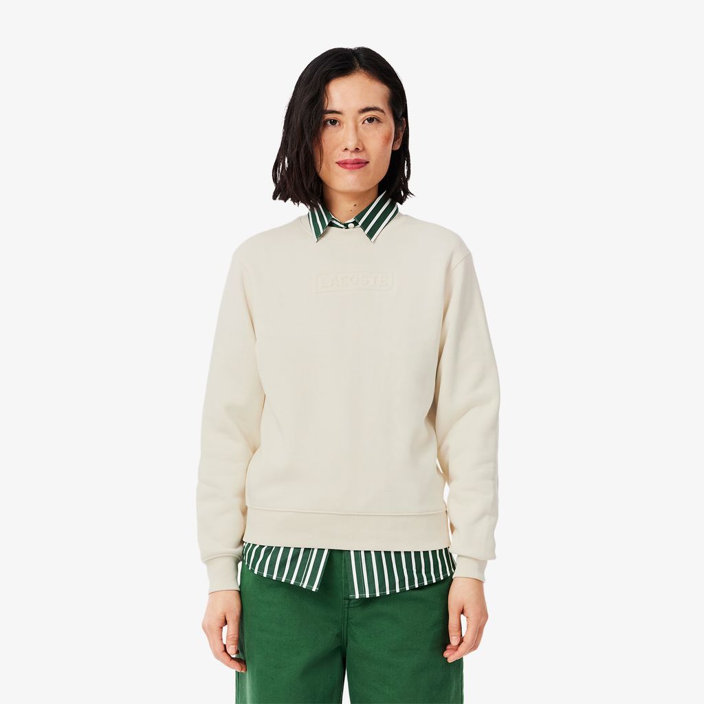 Áo Nỉ Lacoste Nữ Chất Liệu Cotton Có Logo Dập Nổi