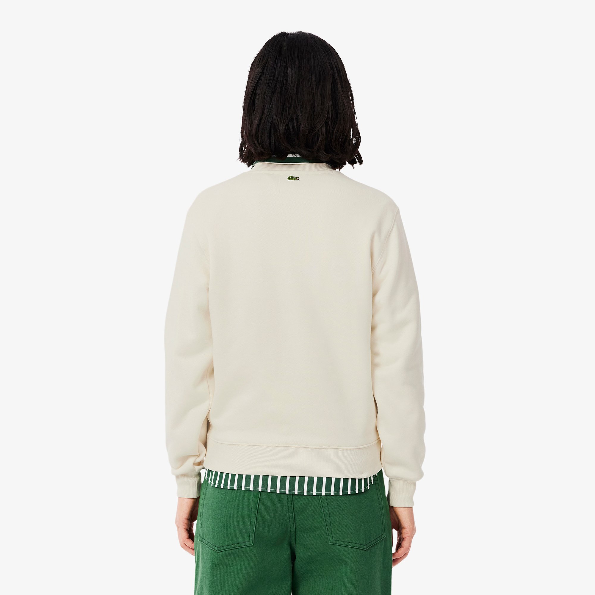 Áo Nỉ Lacoste Nữ Chất Liệu Cotton Có Logo Dập Nổi