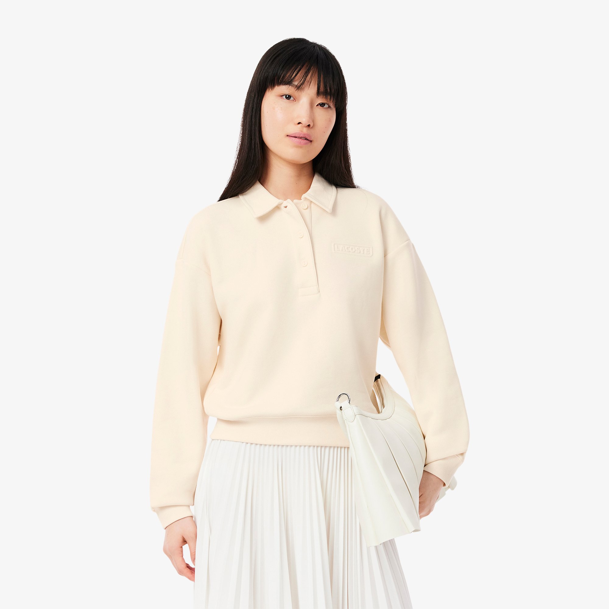 Áo Nỉ Lacoste Nữ Cổ Polo