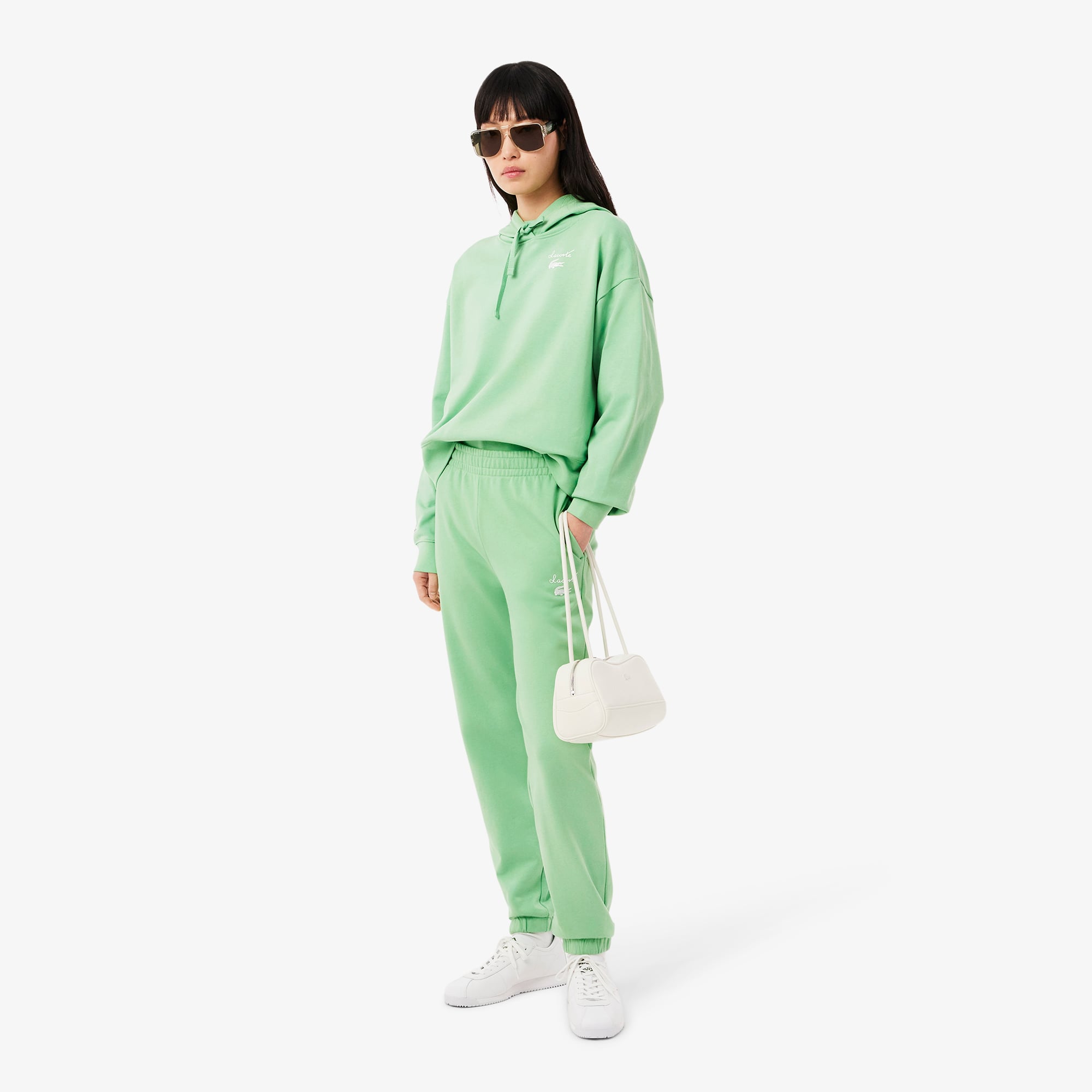 Áo Hoodie Lacoste Nữ Chất Liệu Nỉ Có Logo