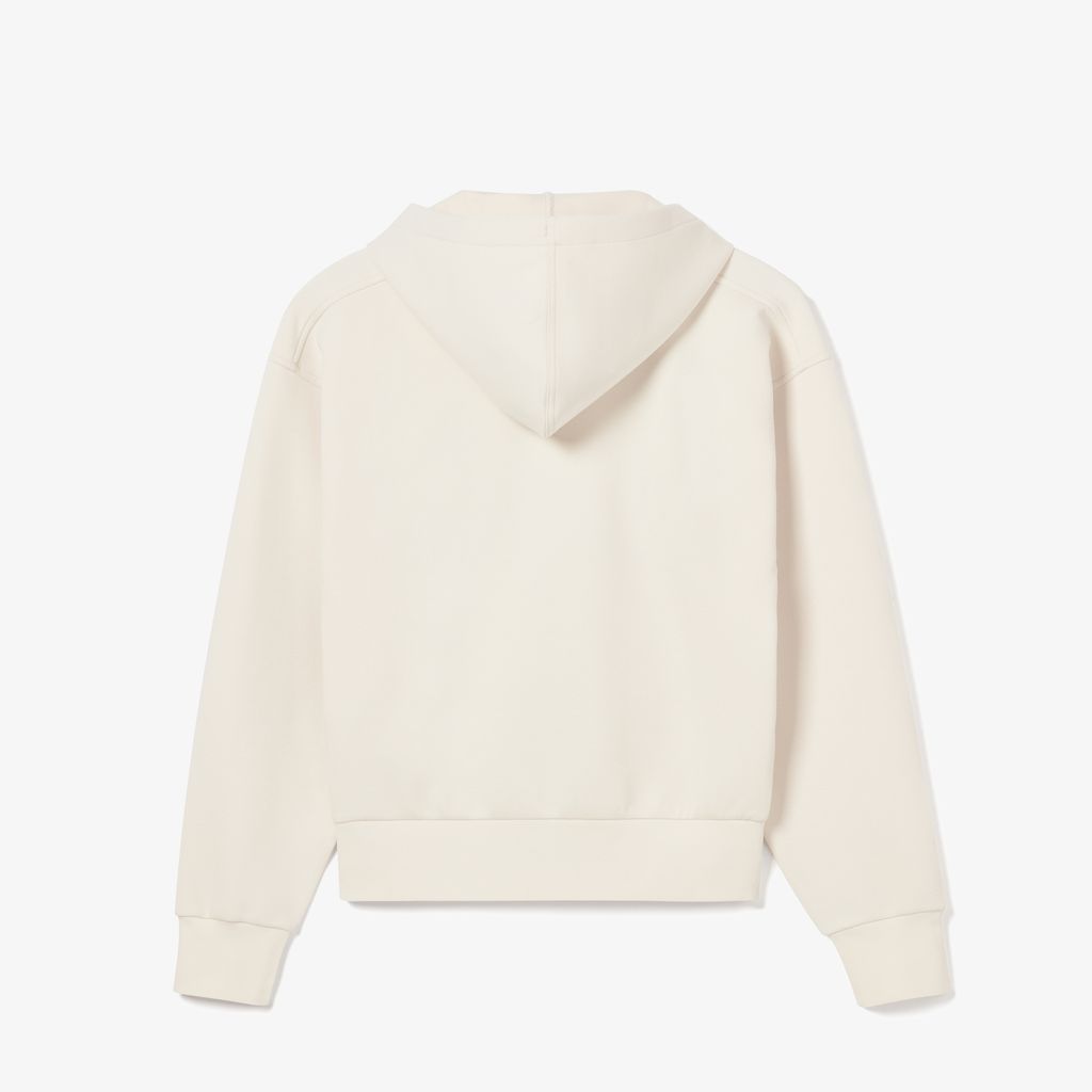 Áo Nỉ Lacoste Nữ Có Khóa Kéo Bằng Vải Cotton Piqué In Họa Tiết