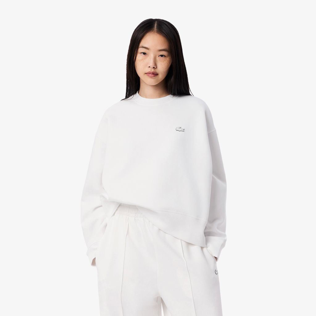 Áo Nỉ Lacoste Nữ Oversize Chất Liệu Cotton