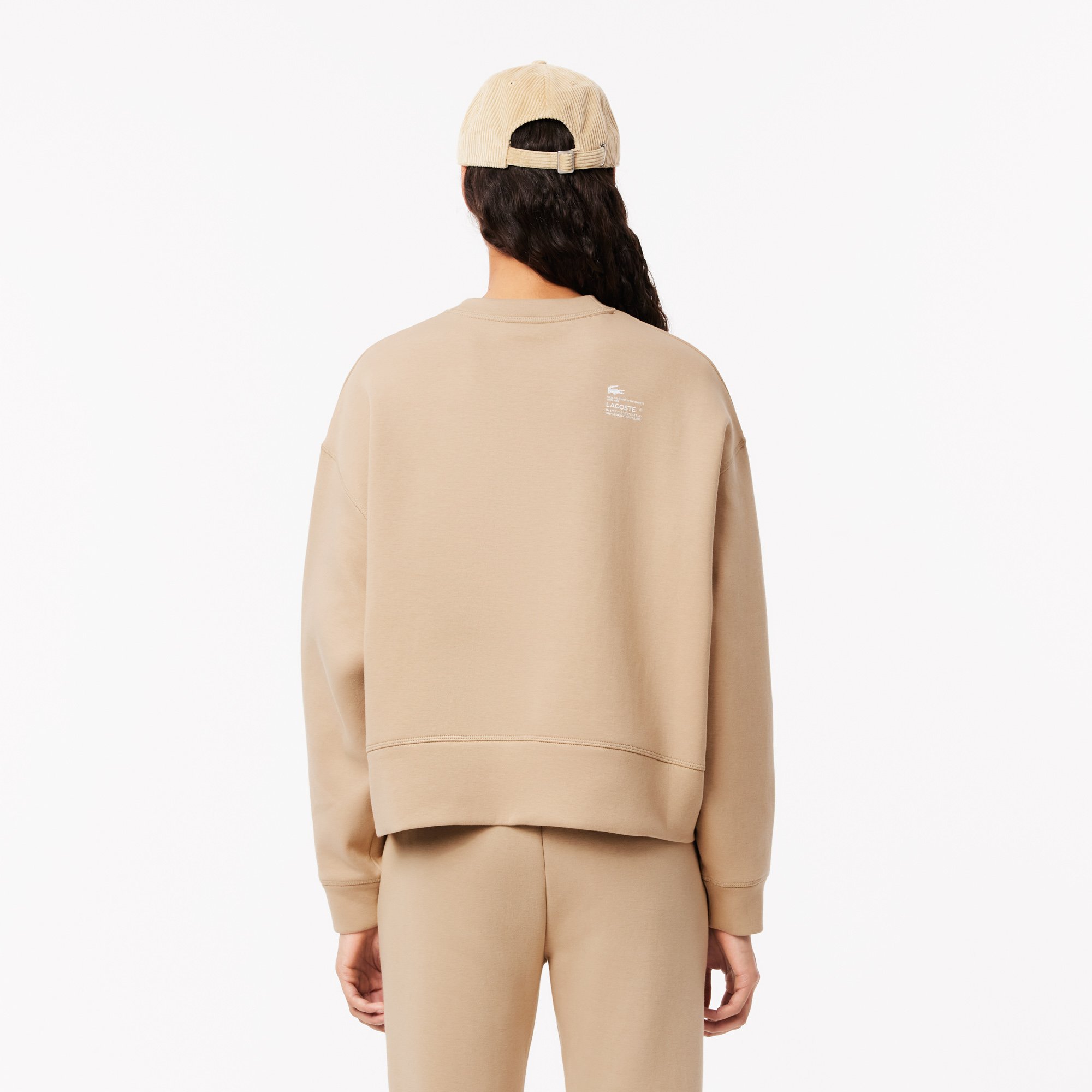 Áo Nỉ Lacoste Nữ Oversize Chất Liệu Cotton